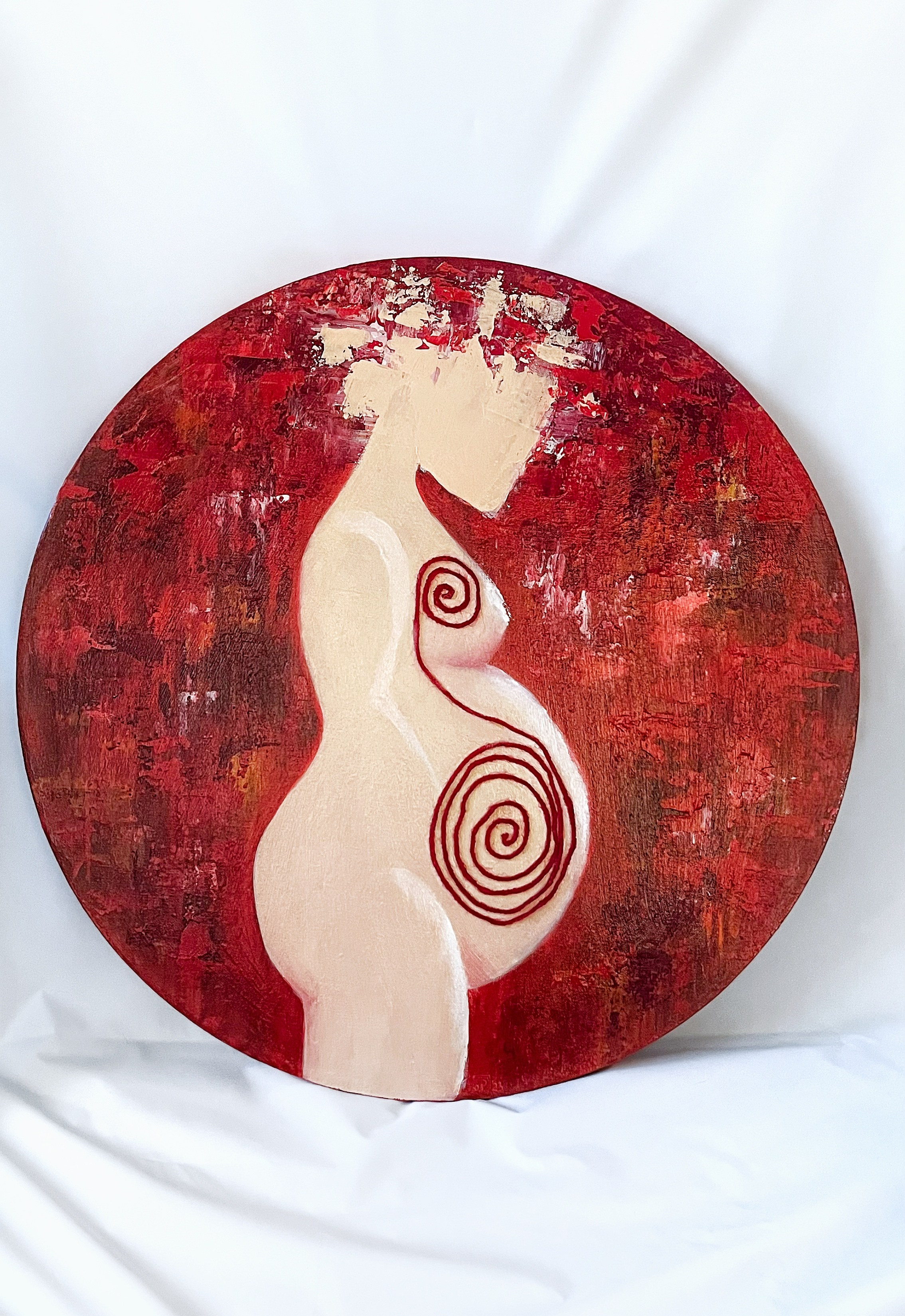 Ожидание. Акрил, смешанная техника, холст на подрамнике 60 см.  2023 г. 60 000 руб