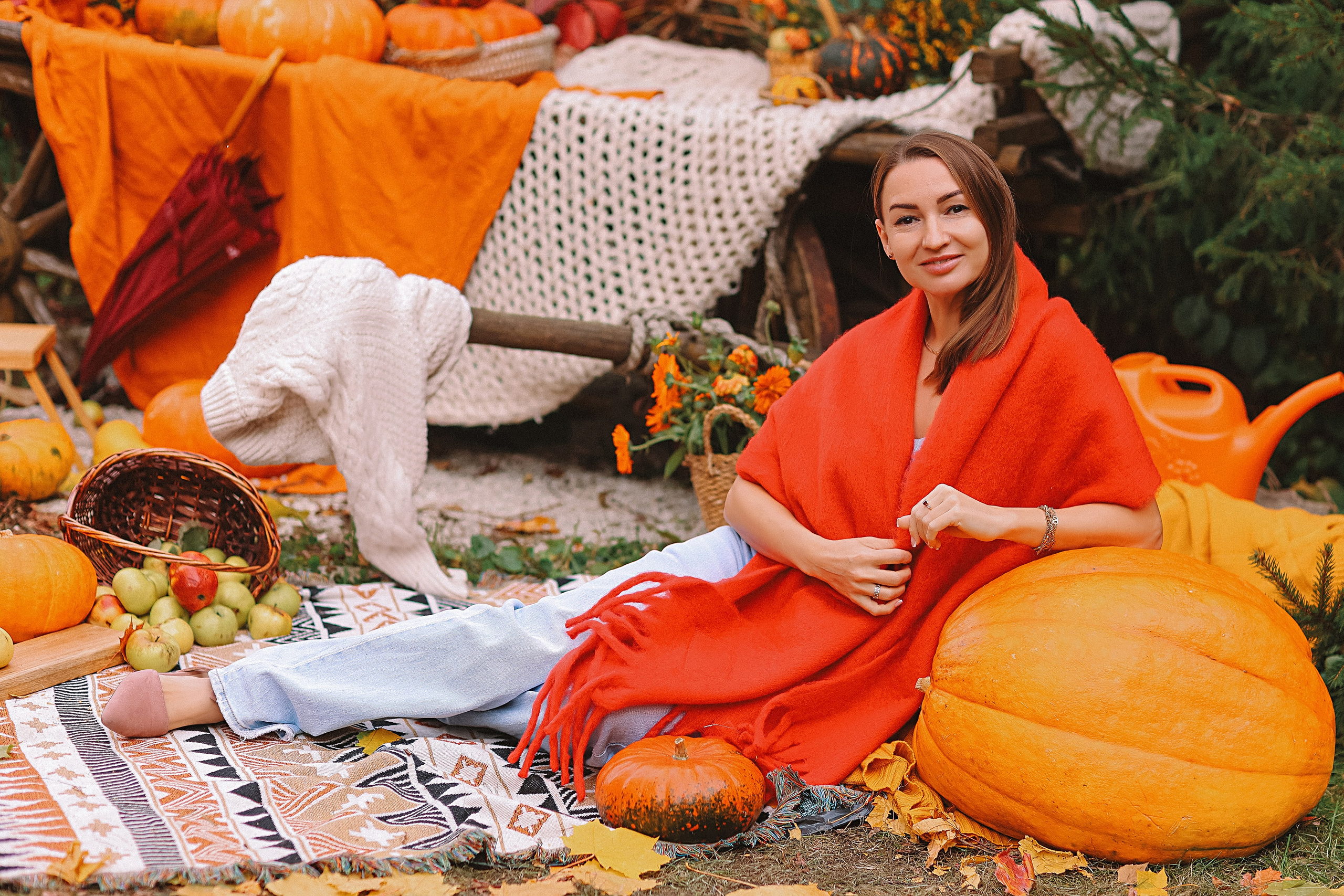 Тыквы. Семейный фотограф Тюмень, фотограф на роды Салмина Мария