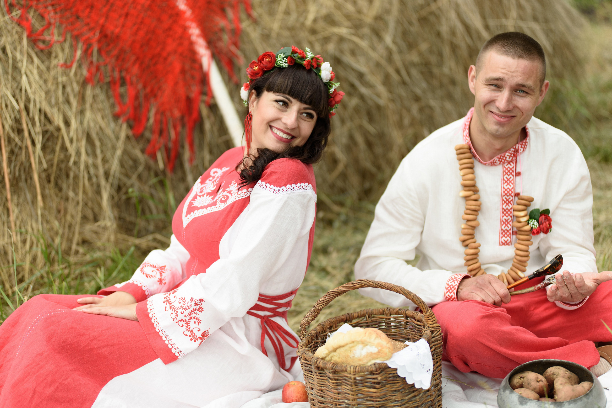 Эмоции свадебного дня в русском народном стиле.