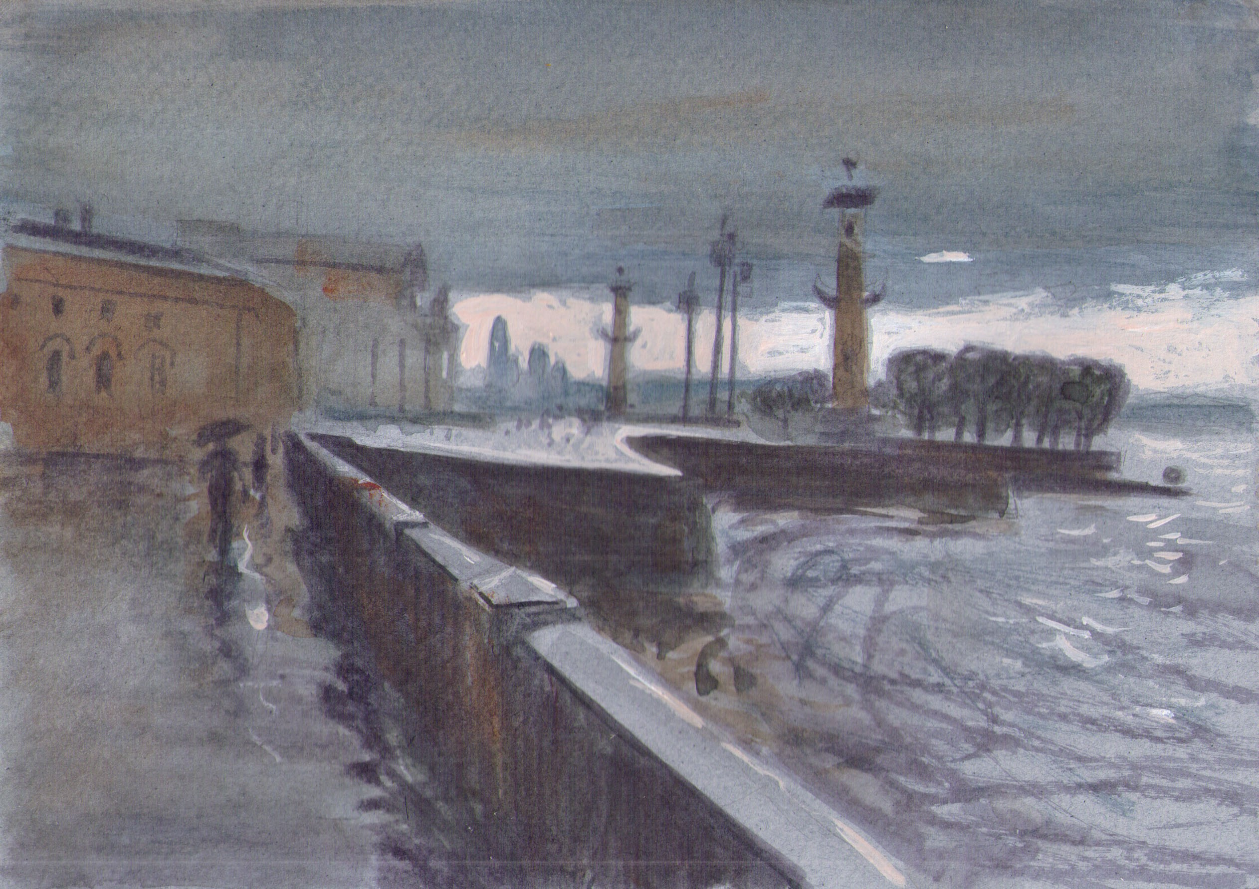 Город, графика. Ольга Васильева художник в Санкт-Петербурге