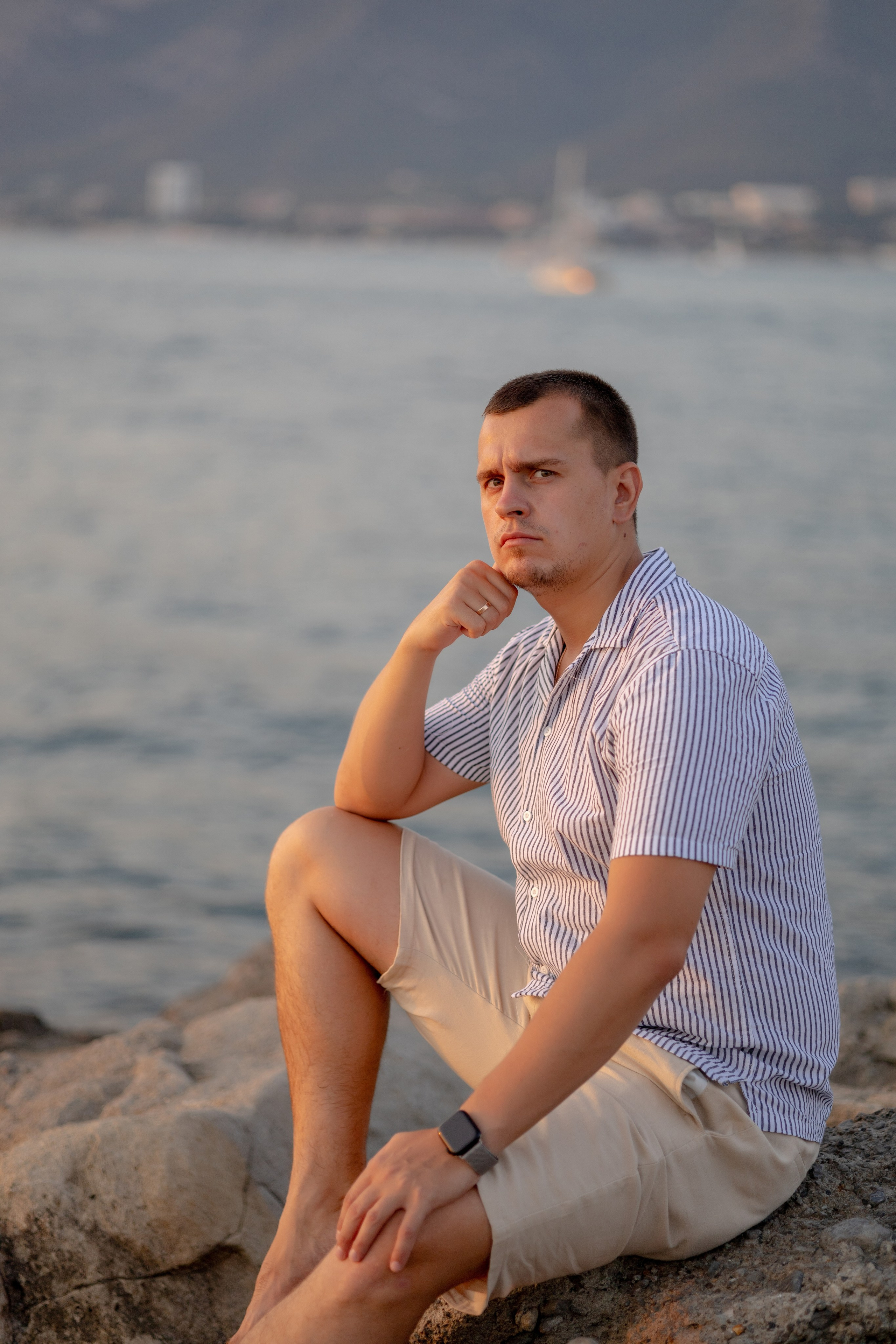 Закат на пляже Метрополь. Семейный и портретный фотограф в Геленджике Любовь Бодрова