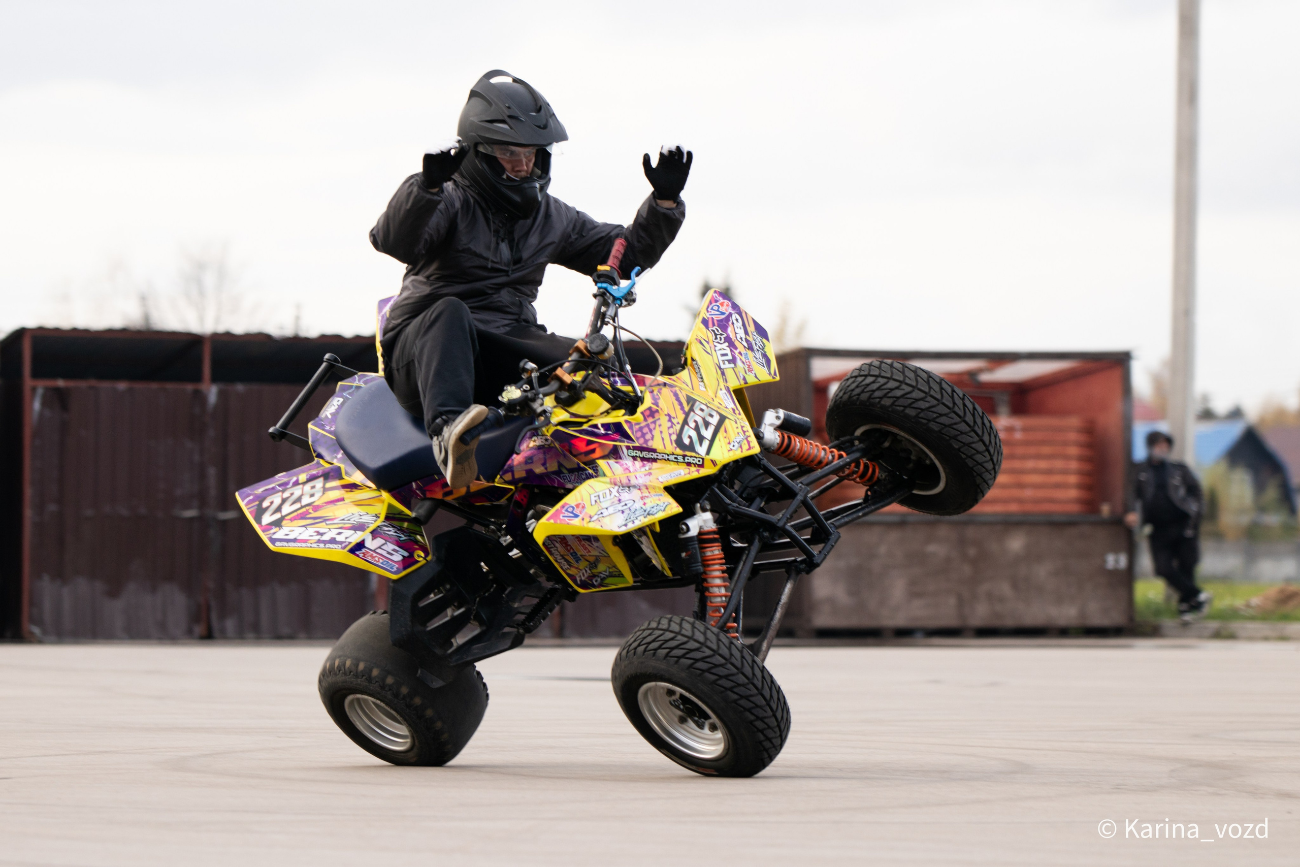 Выступление команды МОТО ШОУ SMT (Стантрайдинг, мотошоу). Репортажный фотограф в Москве и Зеленограде Karina-vozd