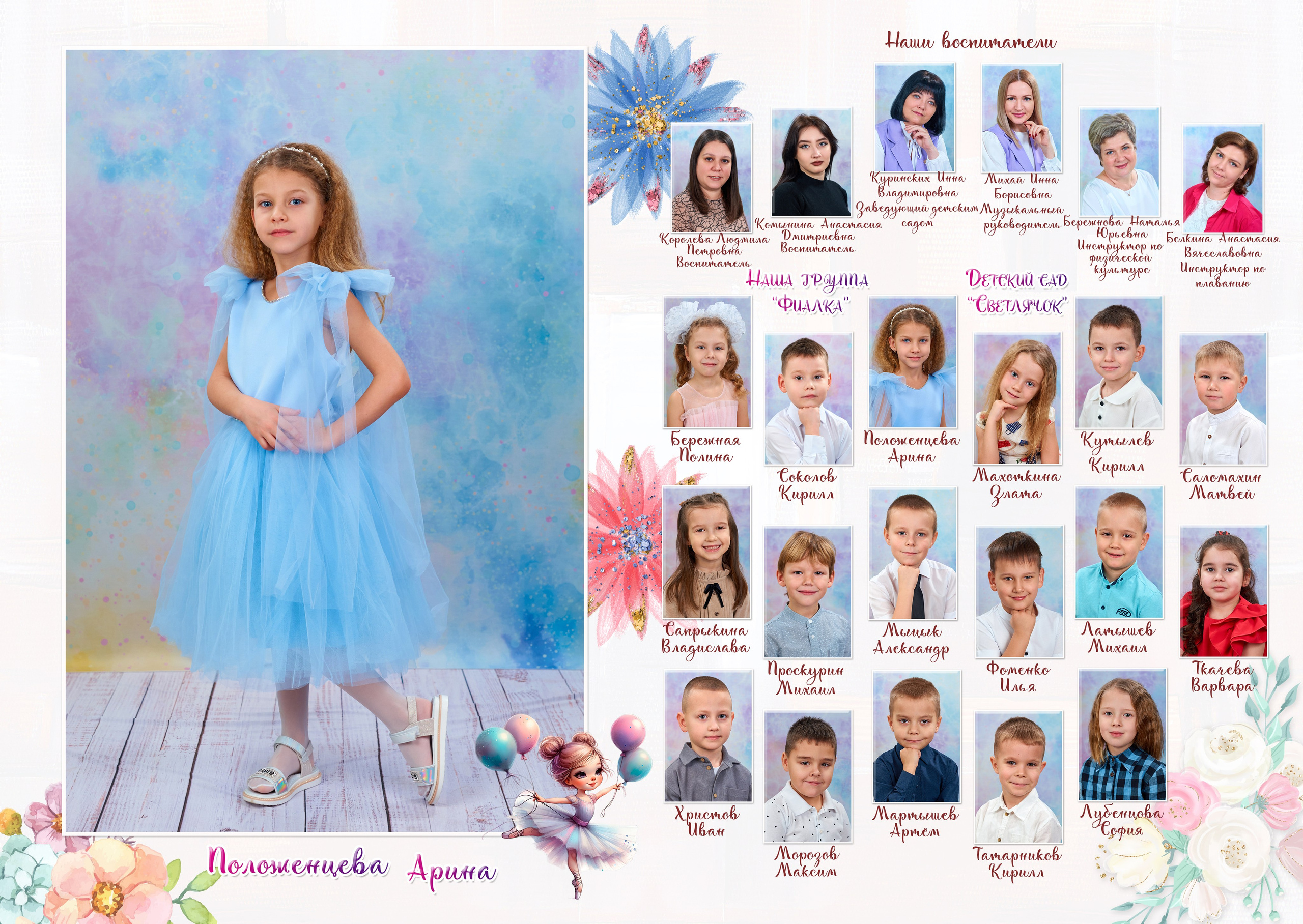 Портретная съёмка. Альбом 1 разворот. Childrenfoto.ru