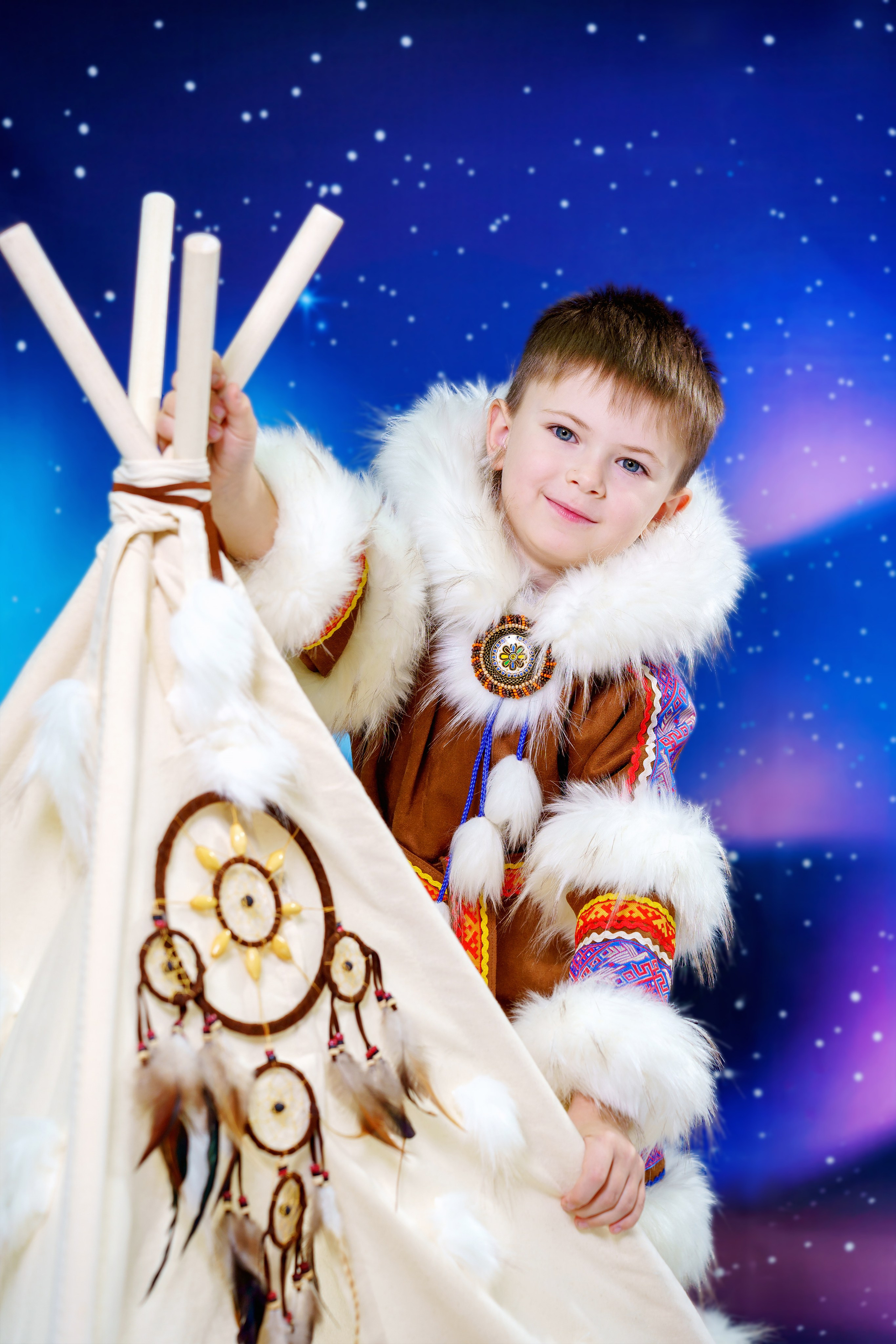 Новогодняя фотосессия для садика «Северное Сияние». Фотостудия «Стрекоза»