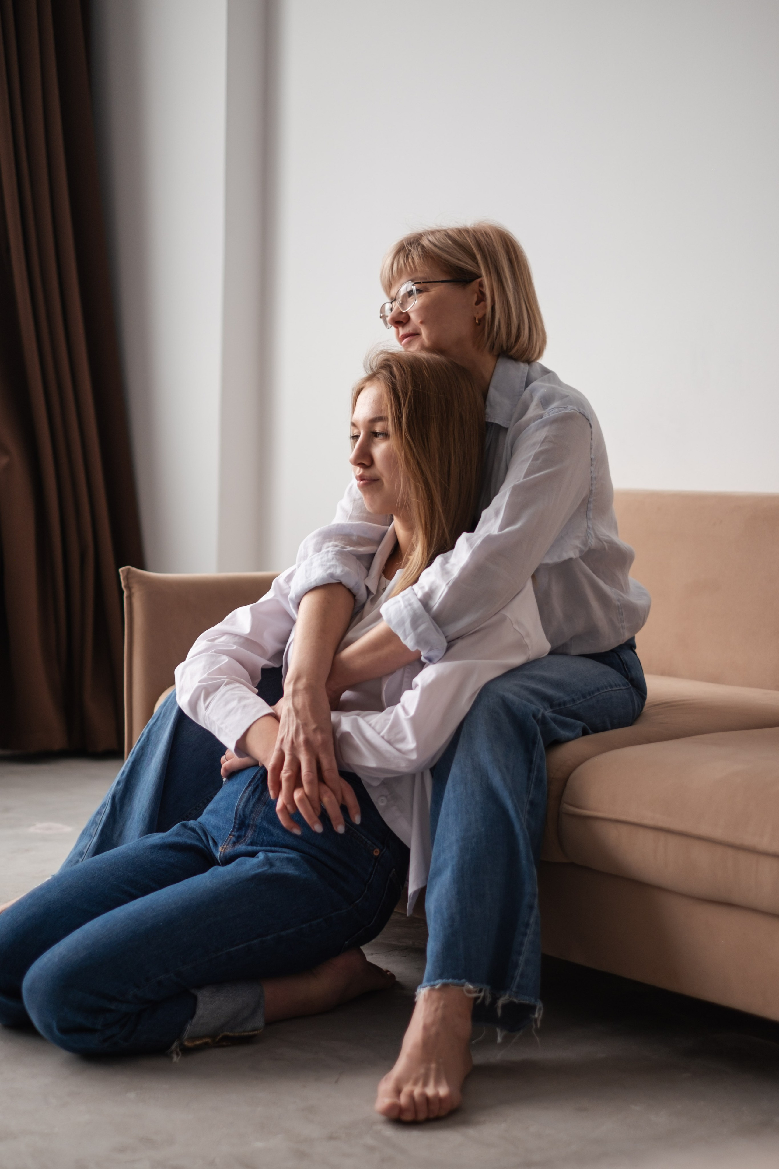 Наталья и Оля | мама и дочь в студии. Фотограф в Новосибирске Диана Ильиных