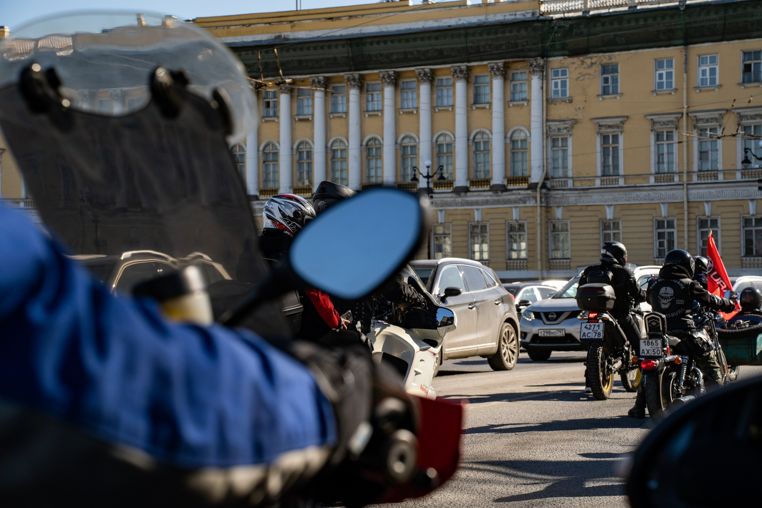 Весенний прохват мотоклуба Normans Riders MC. Концертный и репортажный фотограф в Санкт-Петербурге Слава Пахомов