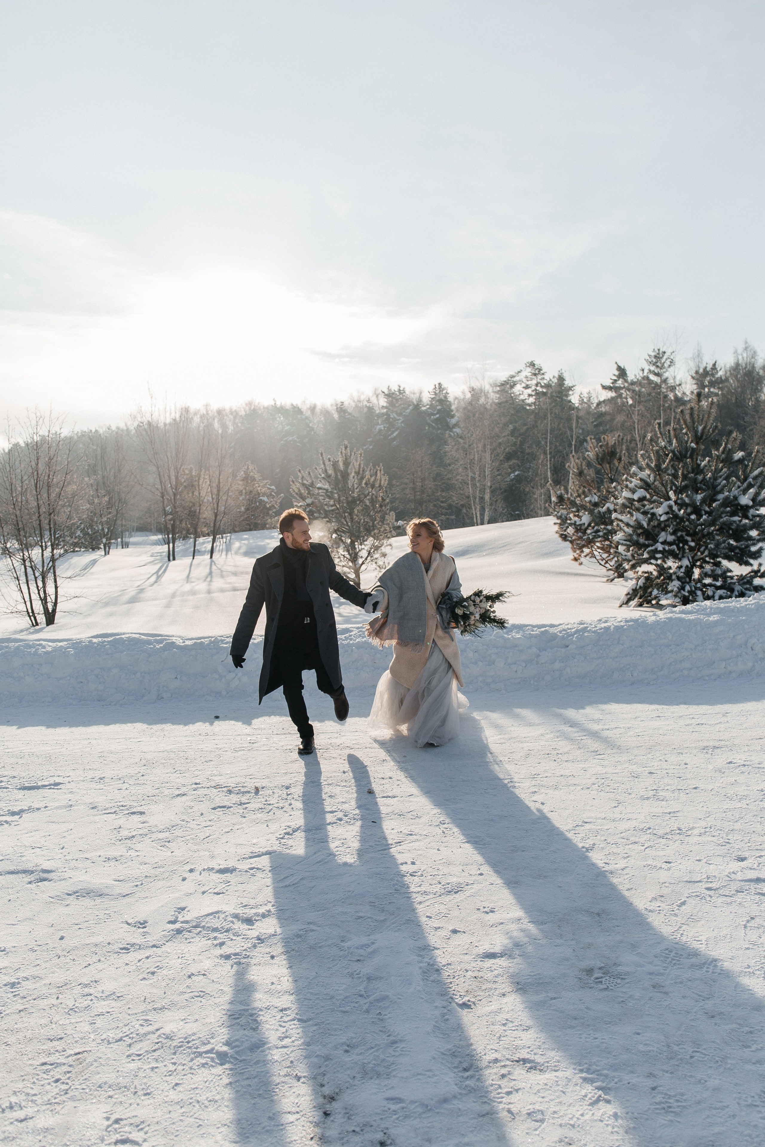 Свадебная фотосессия зимой. Фото Радости. Свадебный и семейный фотограф в Москве Юлия Самойлова