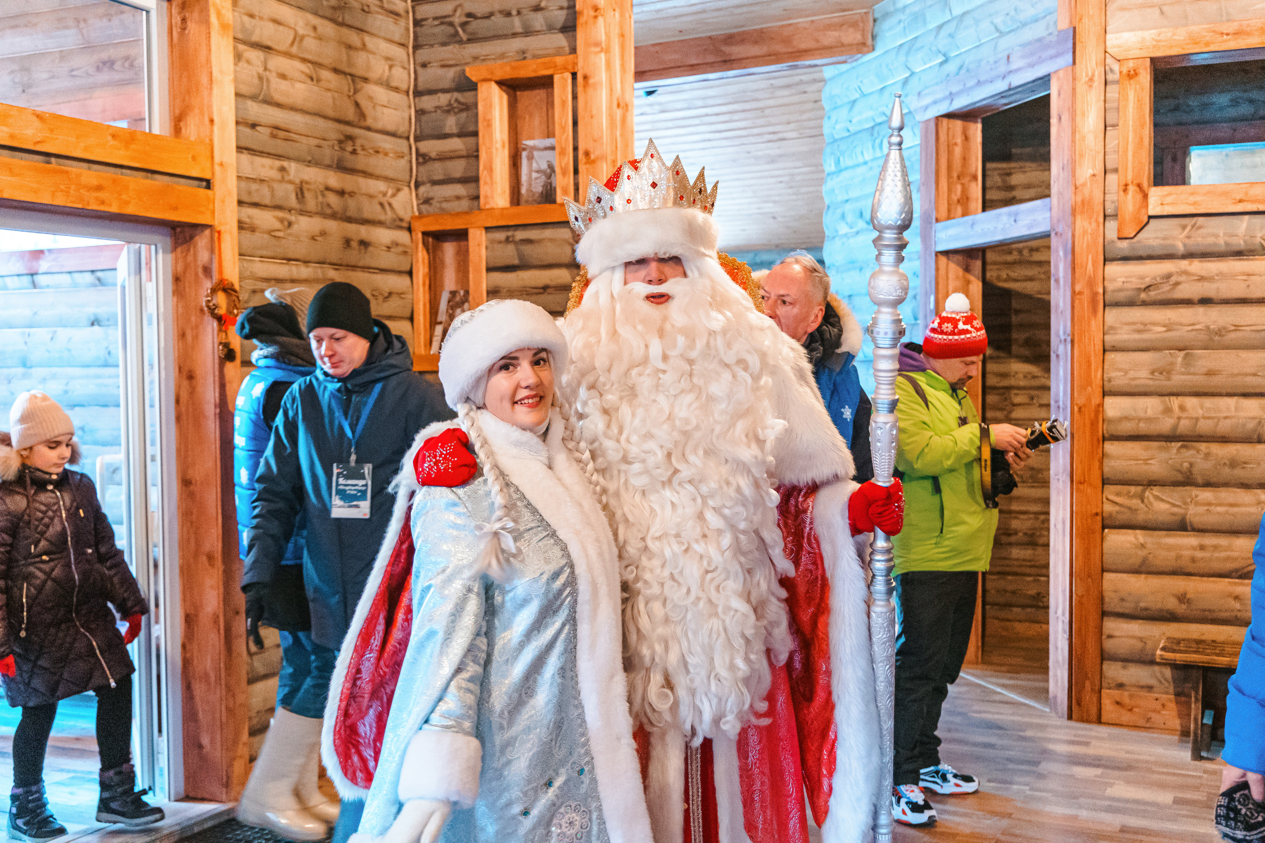 Встреча Деда Мороза и Лапландского Талвиукко.Резиденция Талвиукко. Свадебный фотограф в Хабаровске