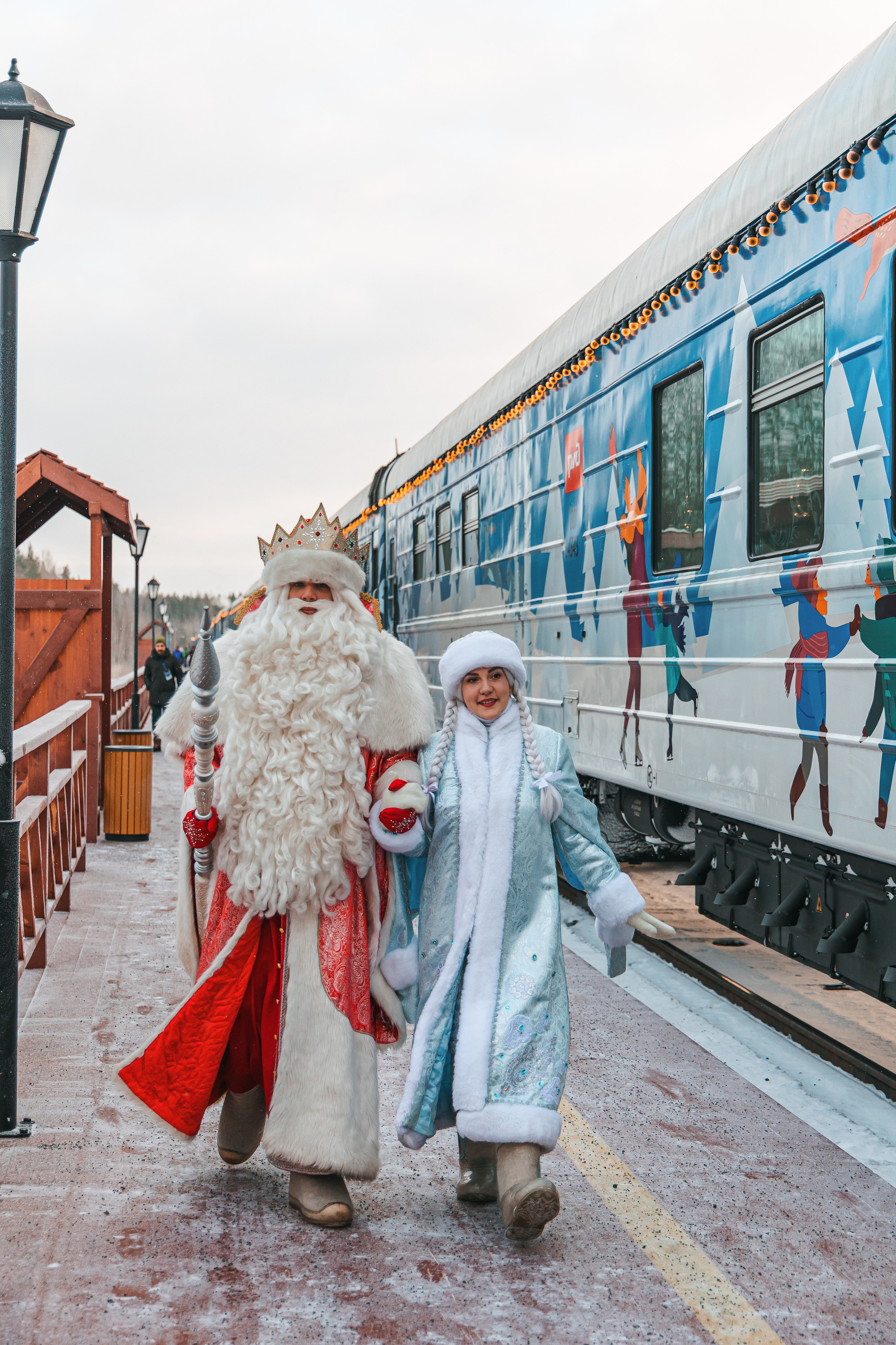 Встреча Деда Мороза и Лапландского Талвиукко.Резиденция Талвиукко. Свадебный фотограф в Хабаровске