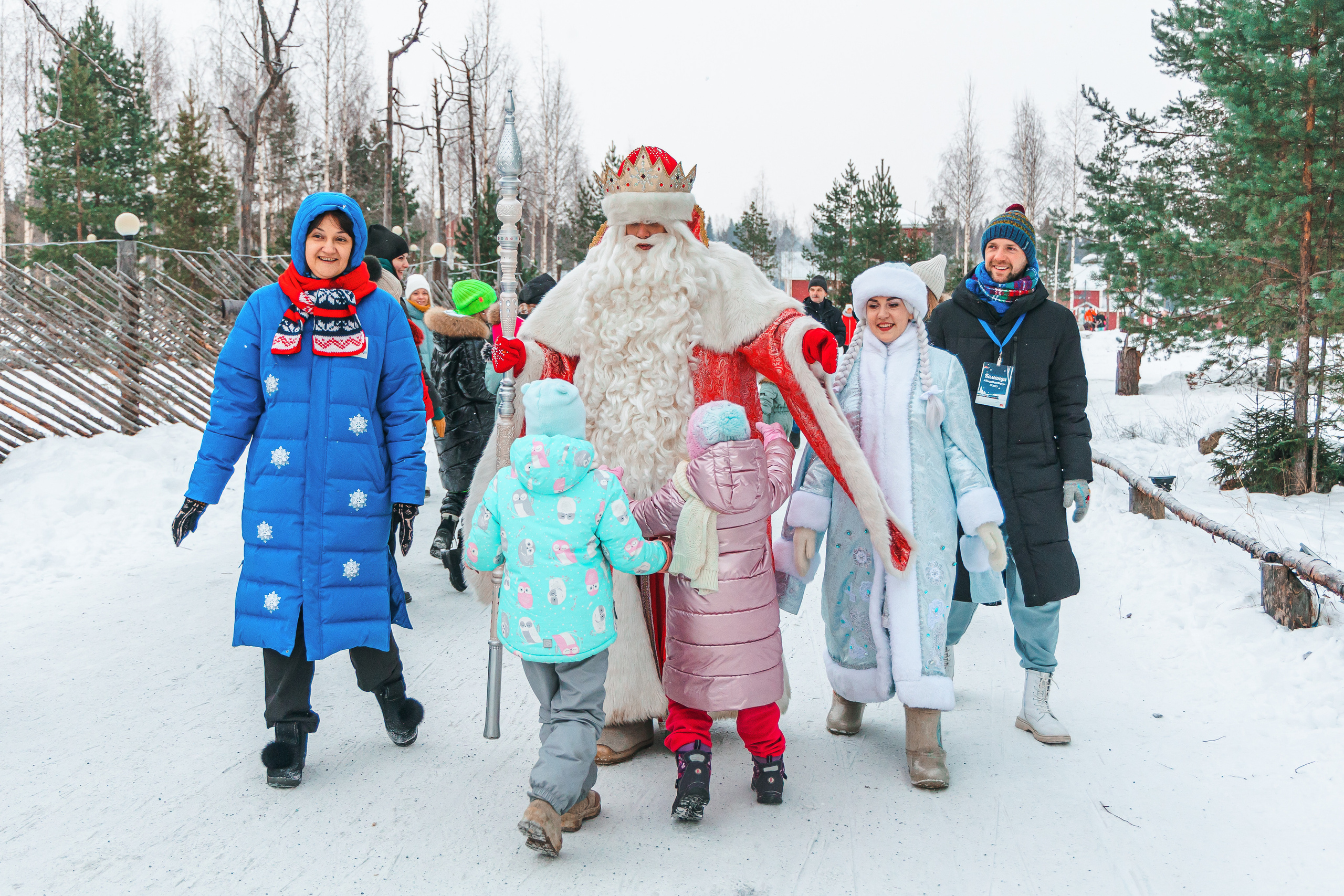 Встреча Деда Мороза и Лапландского Талвиукко.Резиденция Талвиукко. Свадебный фотограф в Хабаровске