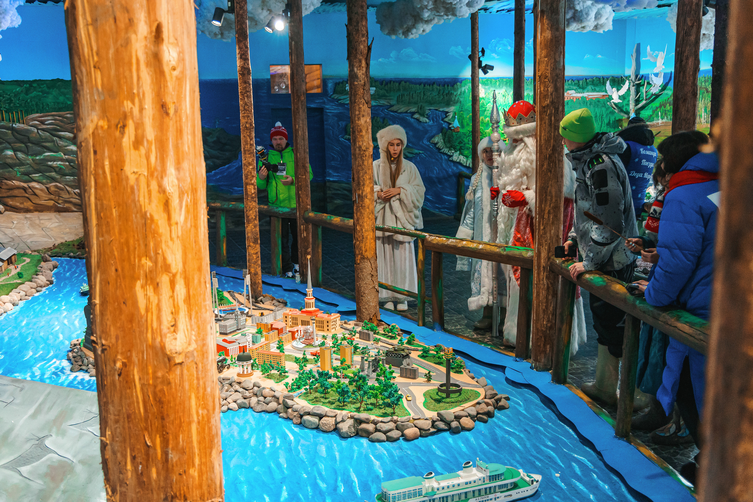 Встреча Деда Мороза и Лапландского Талвиукко.Резиденция Талвиукко. Свадебный фотограф в Хабаровске