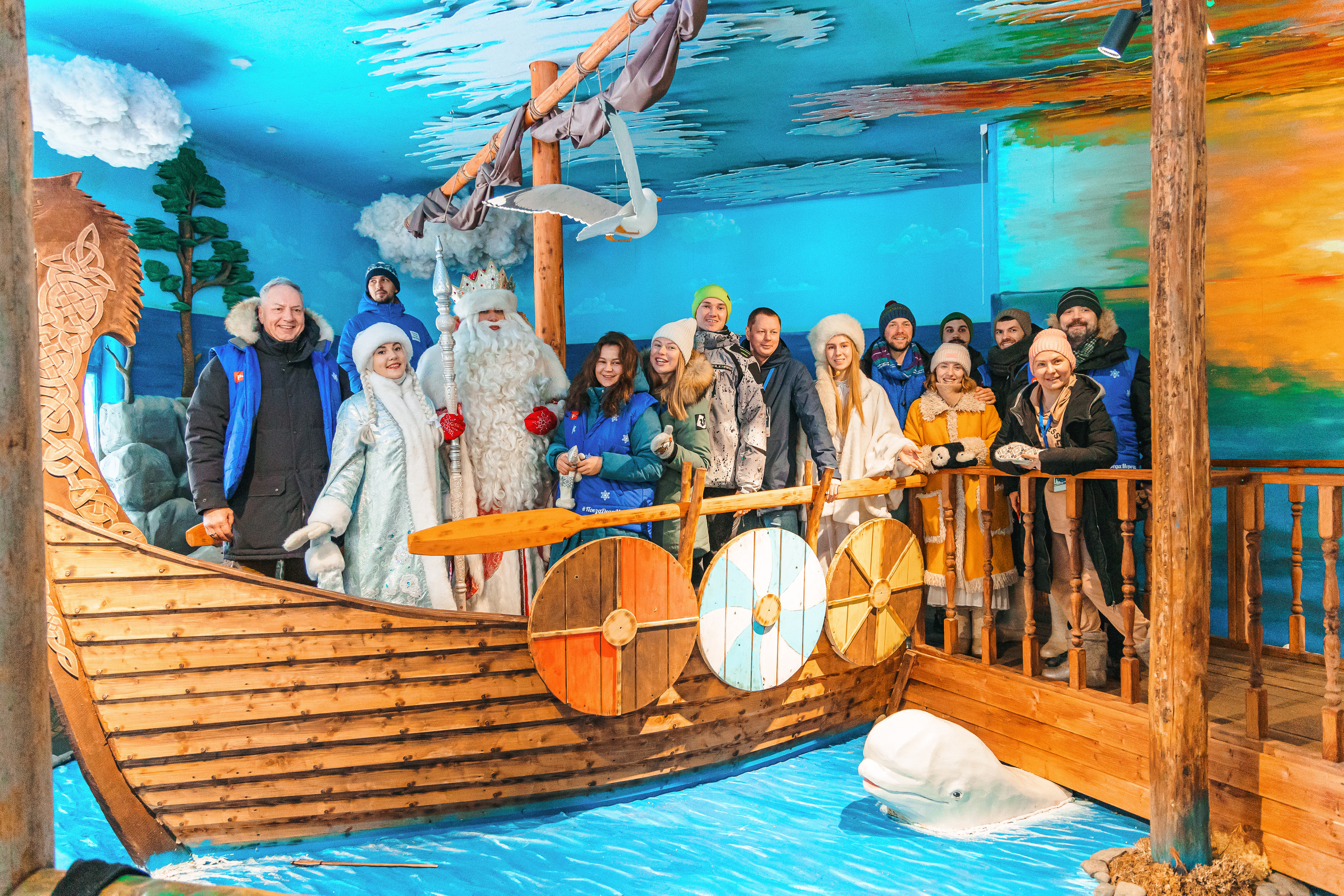 Встреча Деда Мороза и Лапландского Талвиукко.Резиденция Талвиукко. Свадебный фотограф в Хабаровске