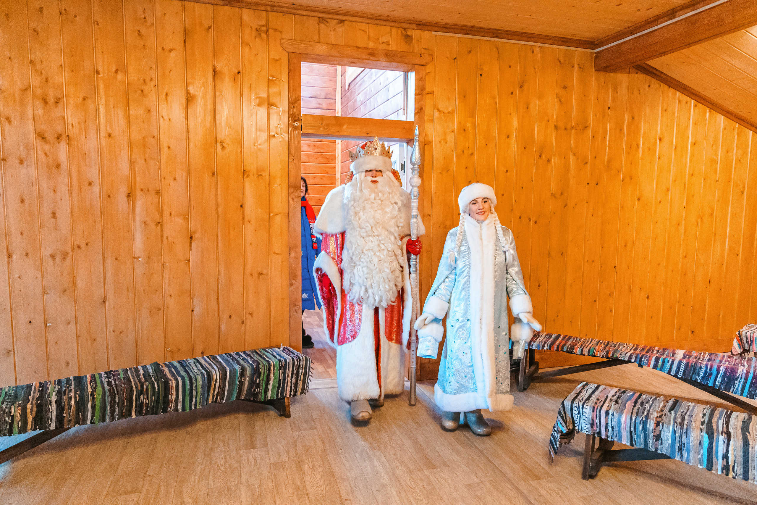 Встреча Деда Мороза и Лапландского Талвиукко.Резиденция Талвиукко. Свадебный фотограф в Хабаровске