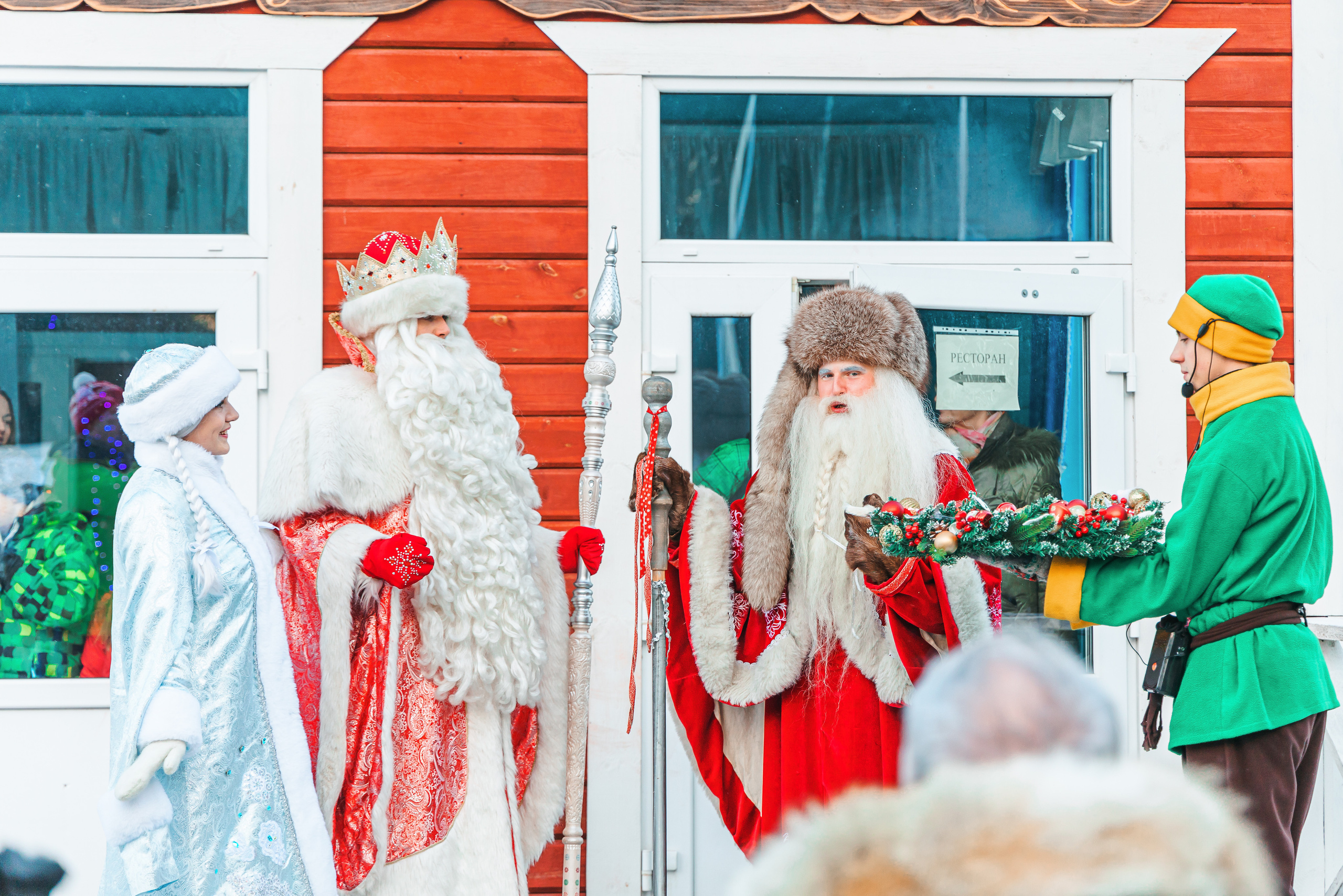 Встреча Деда Мороза и Лапландского Талвиукко.Резиденция Талвиукко. Свадебный фотограф в Хабаровске