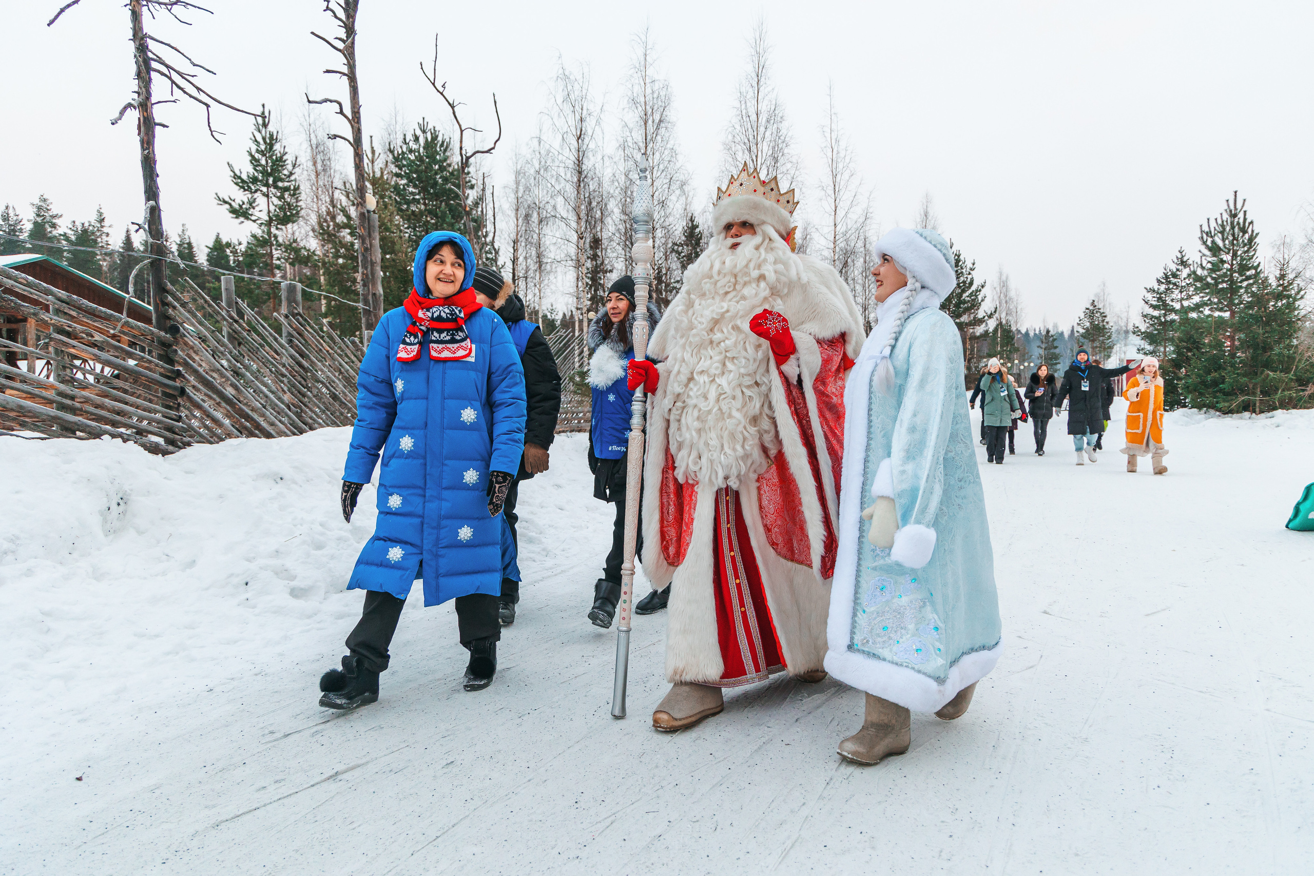 Встреча Деда Мороза и Лапландского Талвиукко.Резиденция Талвиукко. Свадебный фотограф в Хабаровске