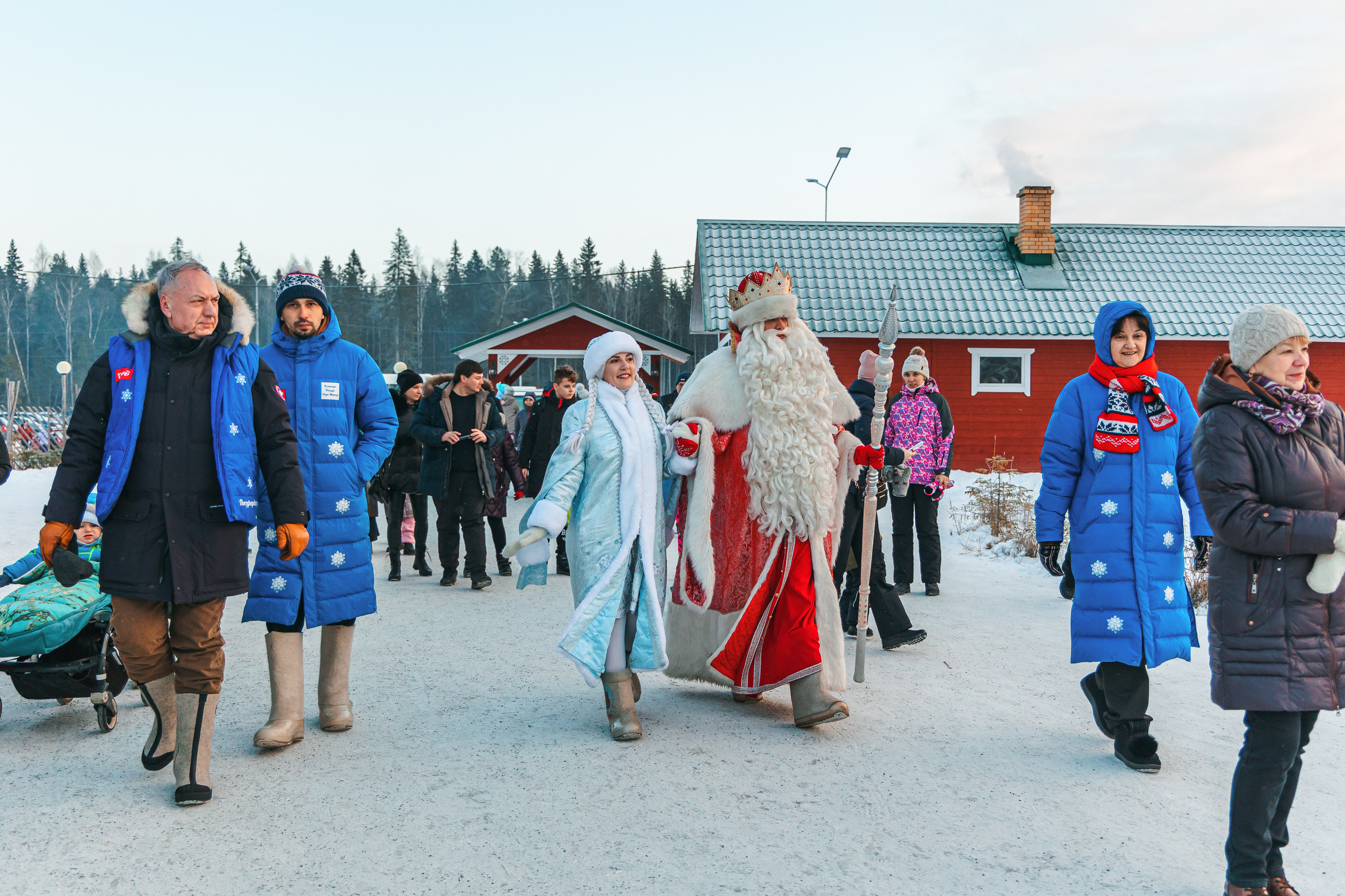 Встреча Деда Мороза и Лапландского Талвиукко.Резиденция Талвиукко. Свадебный фотограф в Хабаровске