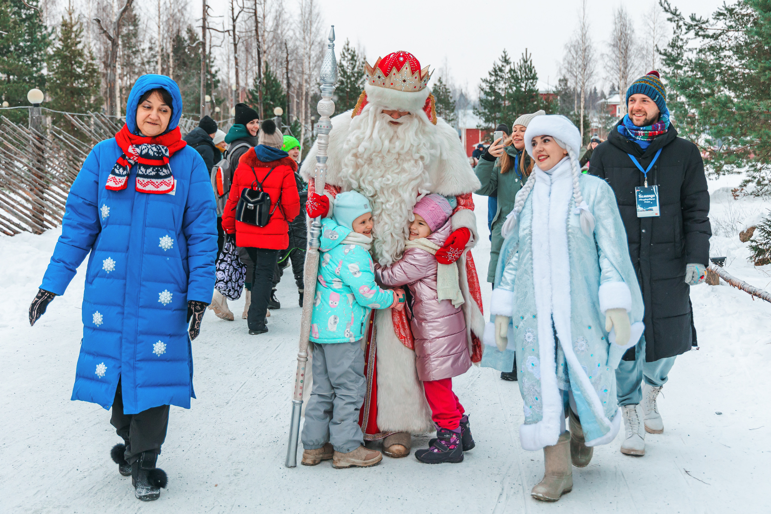Встреча Деда Мороза и Лапландского Талвиукко.Резиденция Талвиукко. Свадебный фотограф в Хабаровске