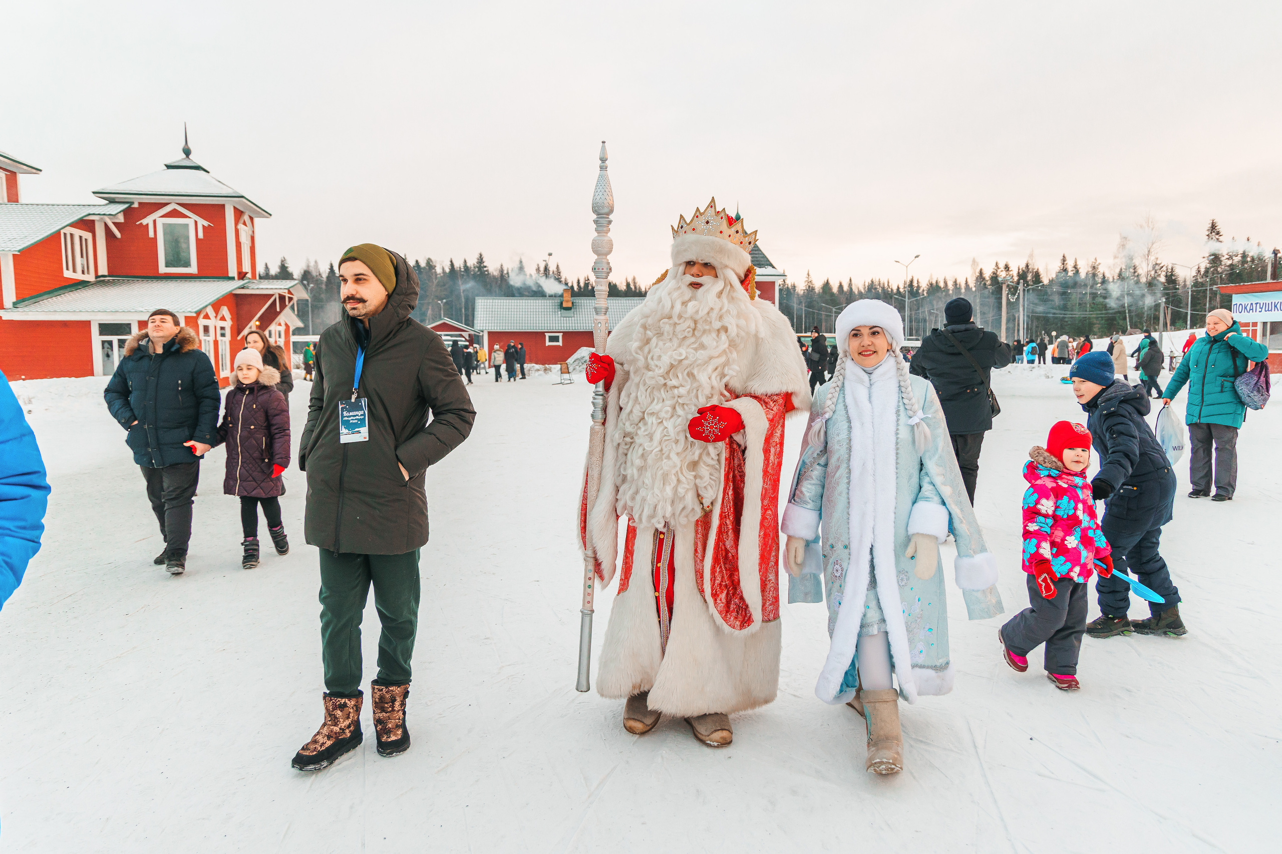 Встреча Деда Мороза и Лапландского Талвиукко.Резиденция Талвиукко. Свадебный фотограф в Хабаровске