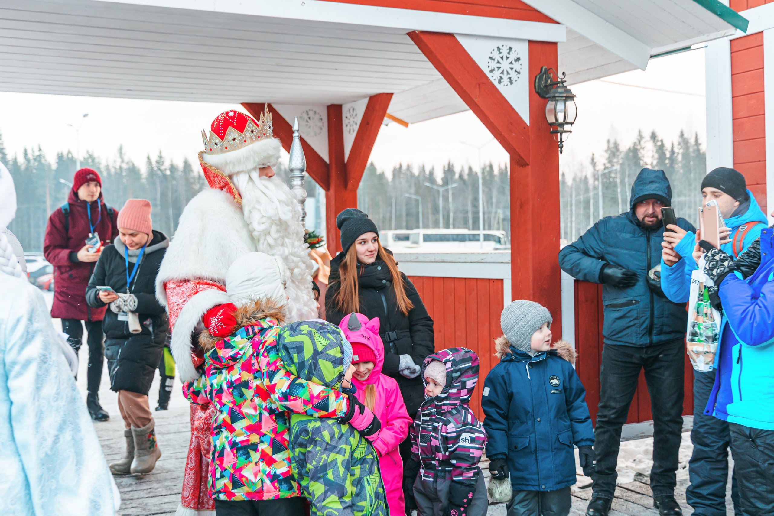 Встреча Деда Мороза и Лапландского Талвиукко.Резиденция Талвиукко. Свадебный фотограф в Хабаровске