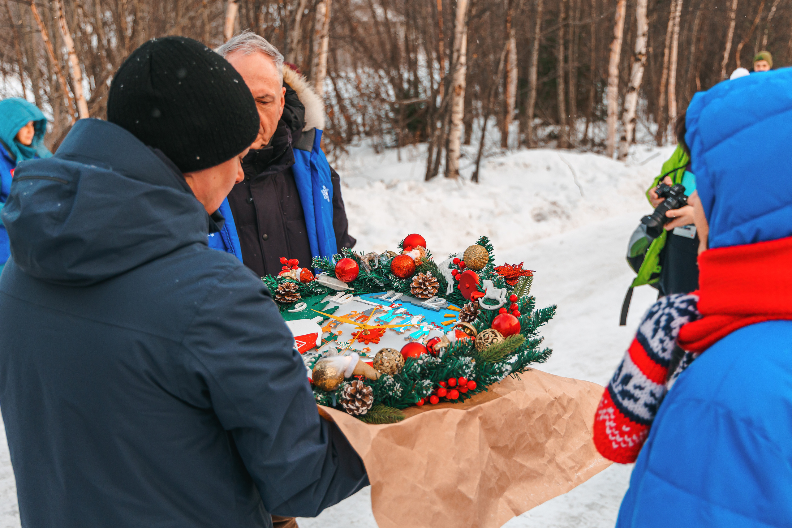 Встреча Деда Мороза и Лапландского Талвиукко.Резиденция Талвиукко. Свадебный фотограф в Хабаровске