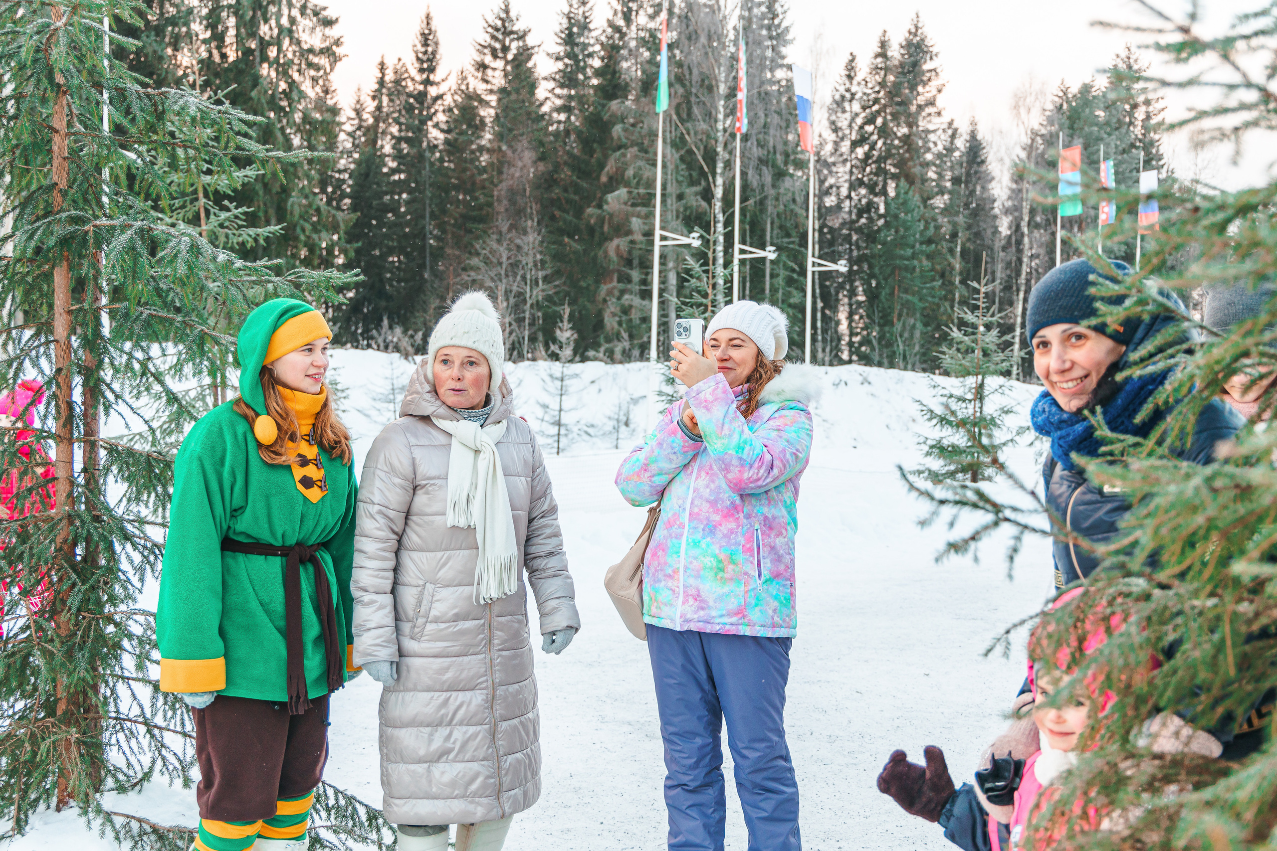 Встреча Деда Мороза и Лапландского Талвиукко.Резиденция Талвиукко. Свадебный фотограф в Хабаровске