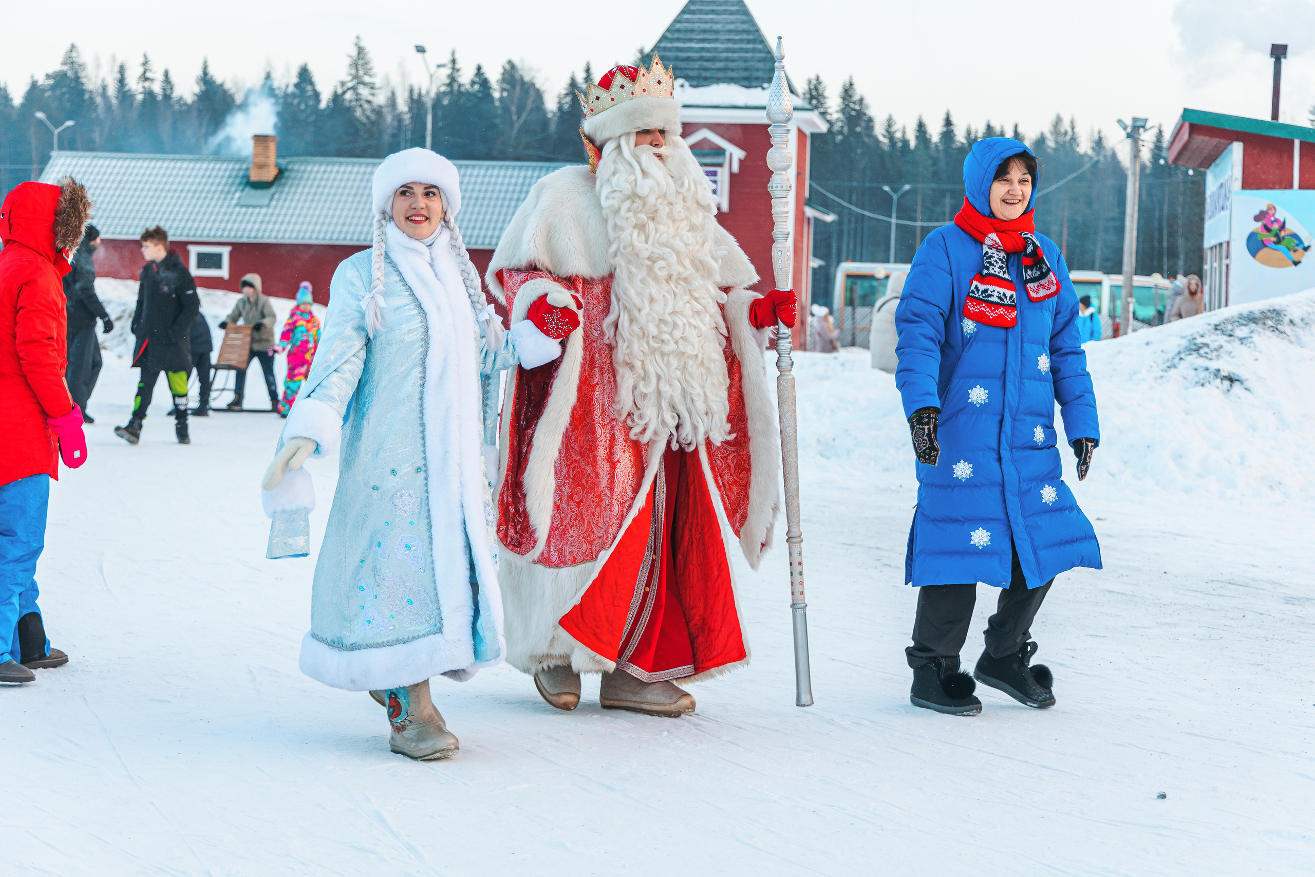 Встреча Деда Мороза и Лапландского Талвиукко.Резиденция Талвиукко. Свадебный фотограф в Хабаровске