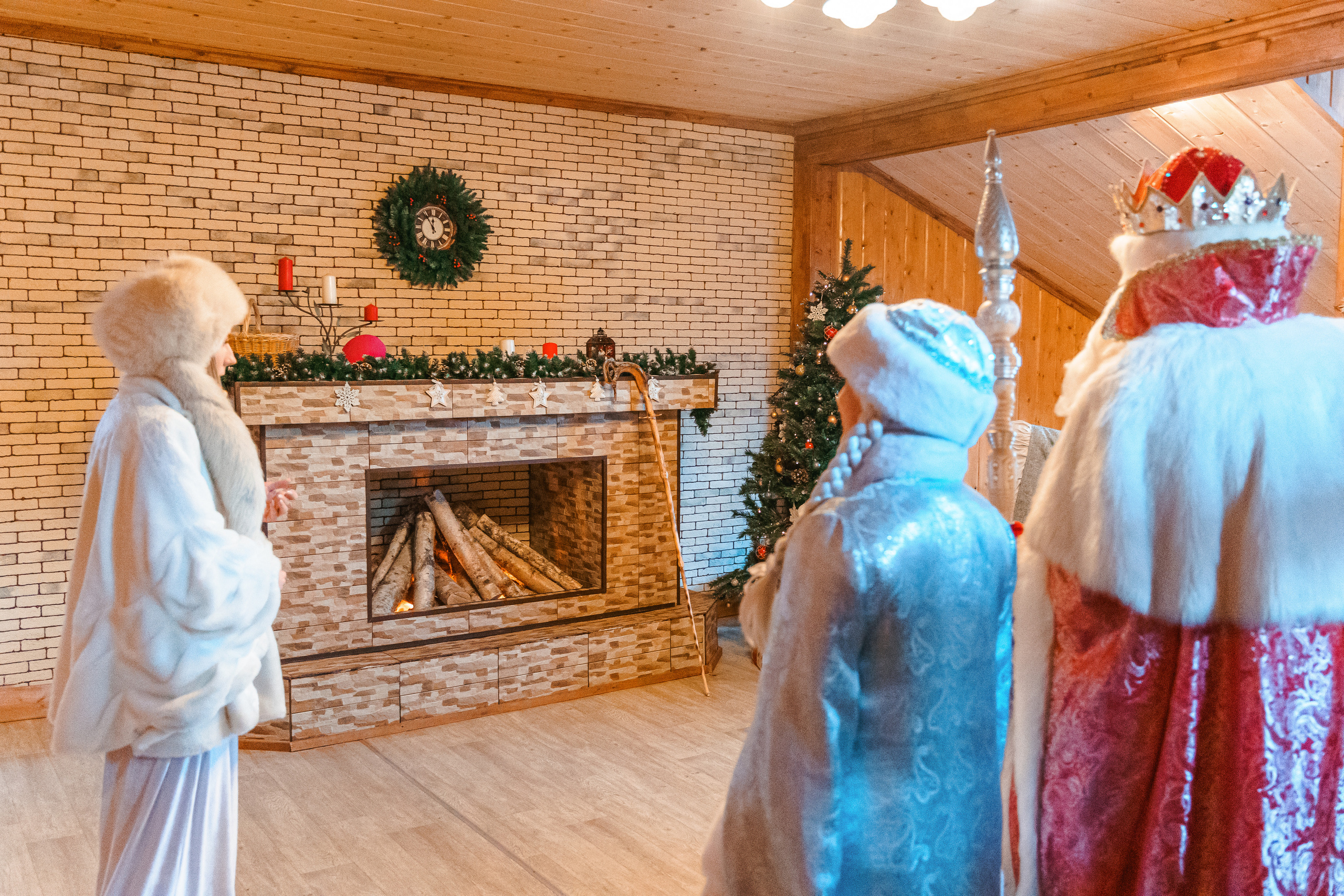 Встреча Деда Мороза и Лапландского Талвиукко.Резиденция Талвиукко. Свадебный фотограф в Хабаровске