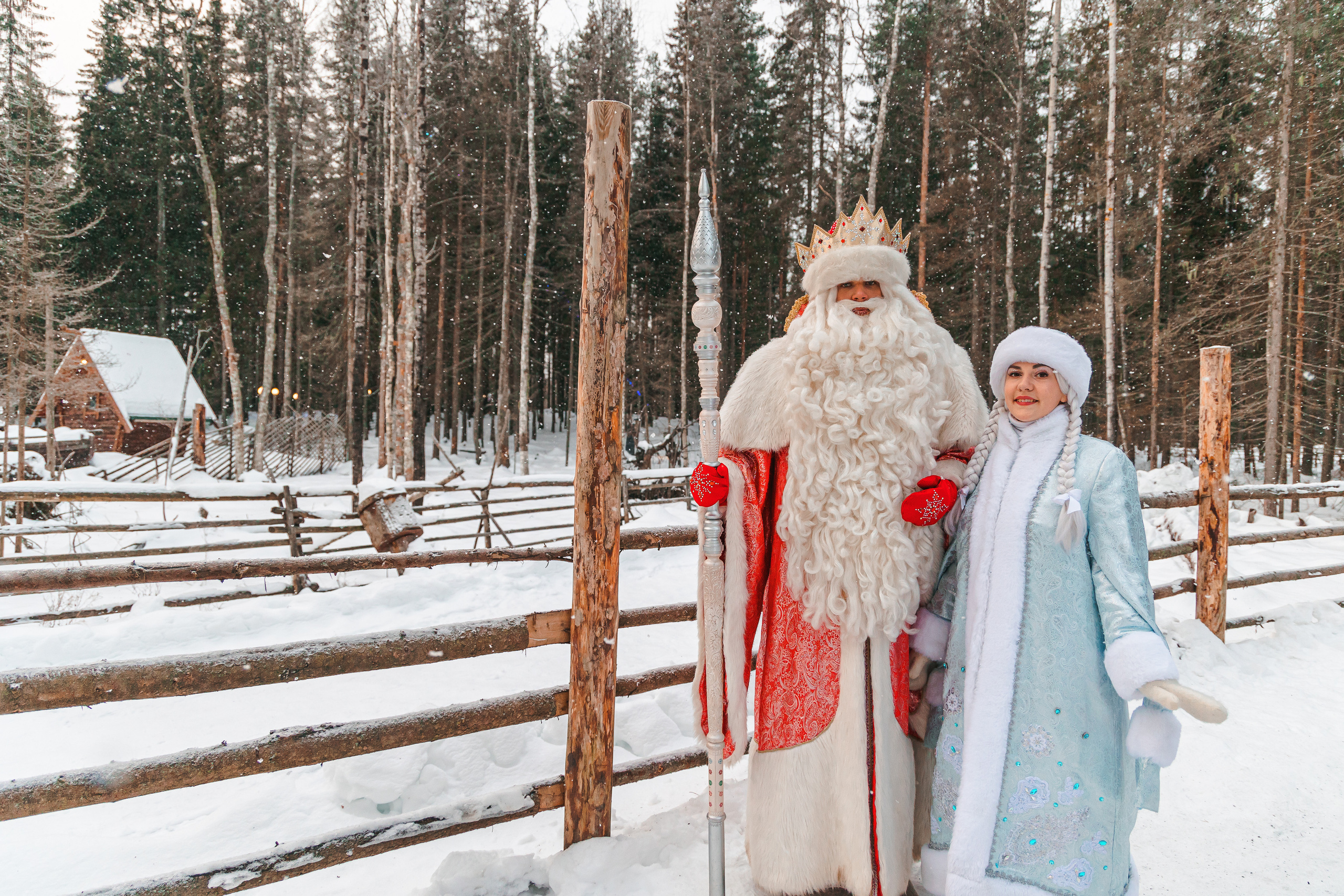 Встреча Деда Мороза и Лапландского Талвиукко.Резиденция Талвиукко. Свадебный фотограф в Хабаровске