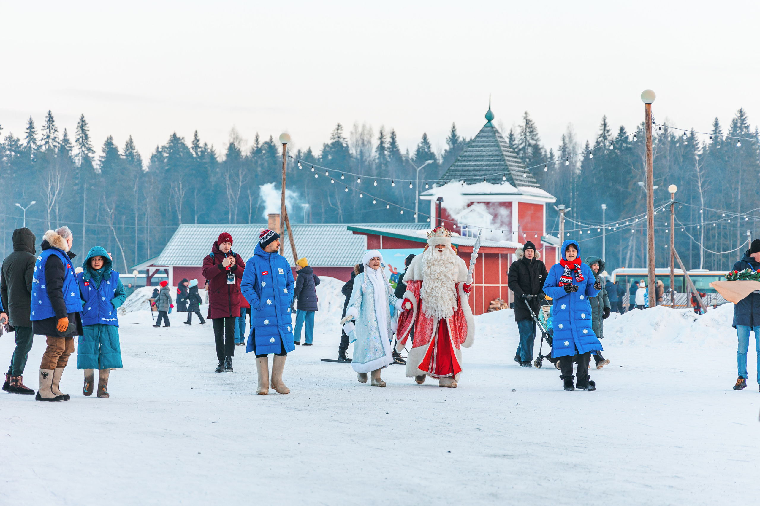 Встреча Деда Мороза и Лапландского Талвиукко.Резиденция Талвиукко. Свадебный фотограф в Хабаровске