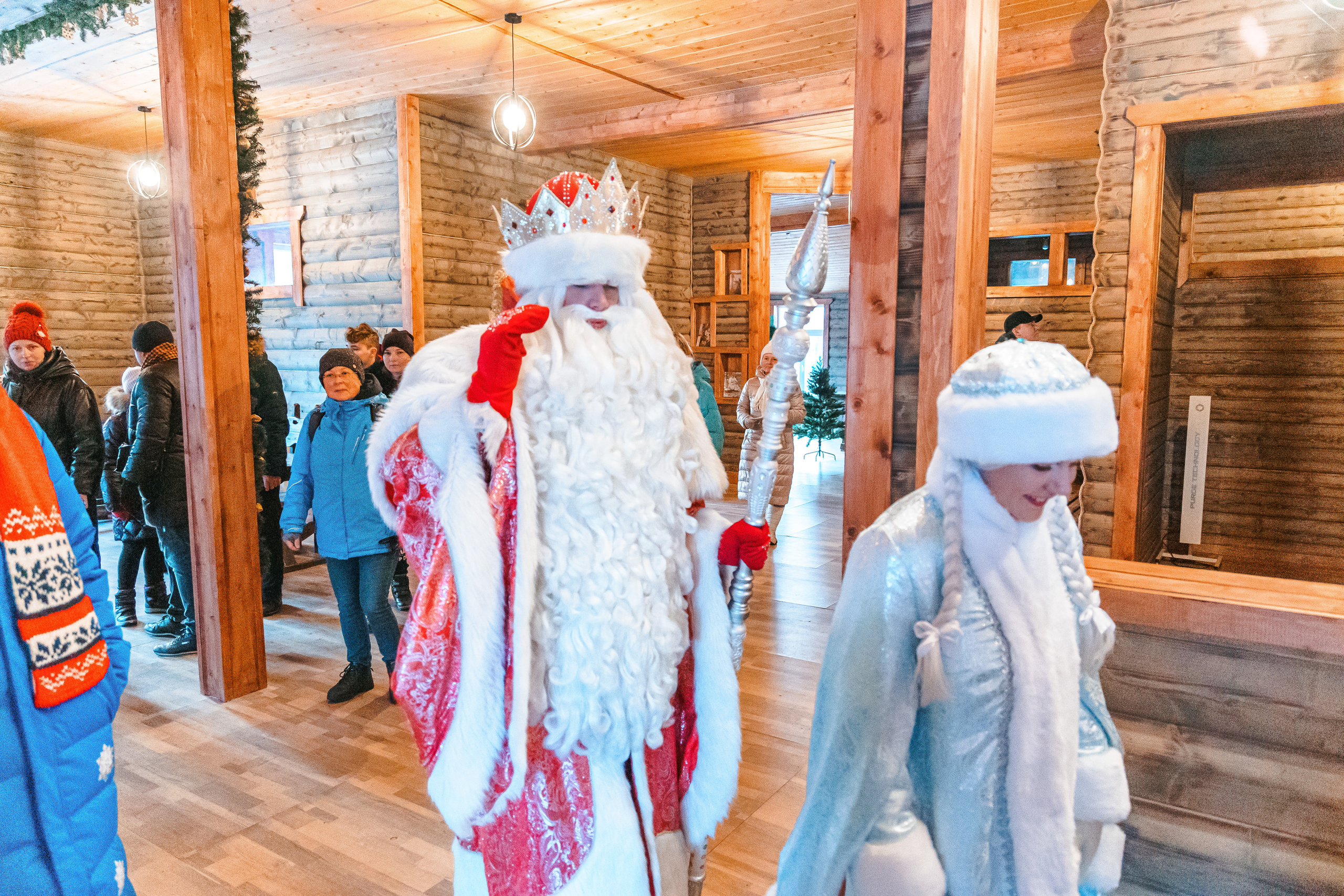 Встреча Деда Мороза и Лапландского Талвиукко.Резиденция Талвиукко. Свадебный фотограф в Хабаровске