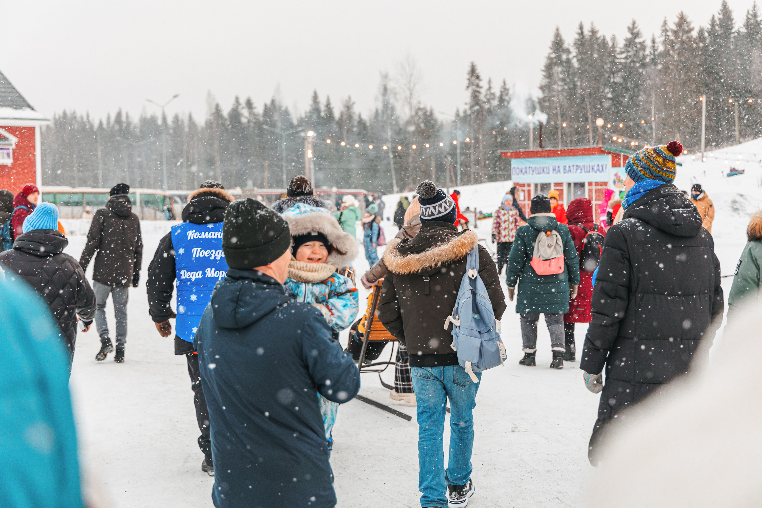 Встреча Деда Мороза и Лапландского Талвиукко.Резиденция Талвиукко. Свадебный фотограф в Хабаровске