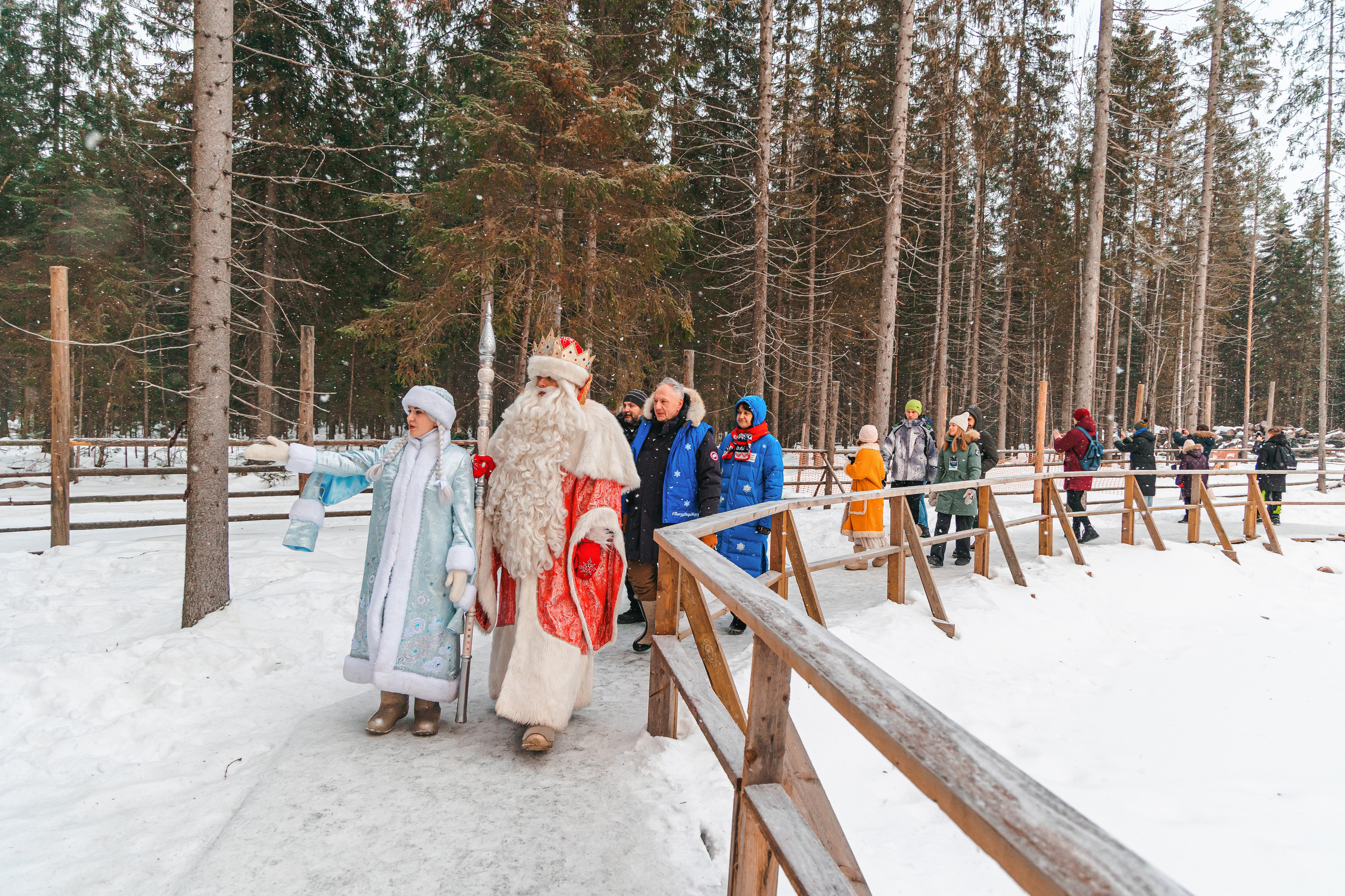 Встреча Деда Мороза и Лапландского Талвиукко.Резиденция Талвиукко. Свадебный фотограф в Хабаровске