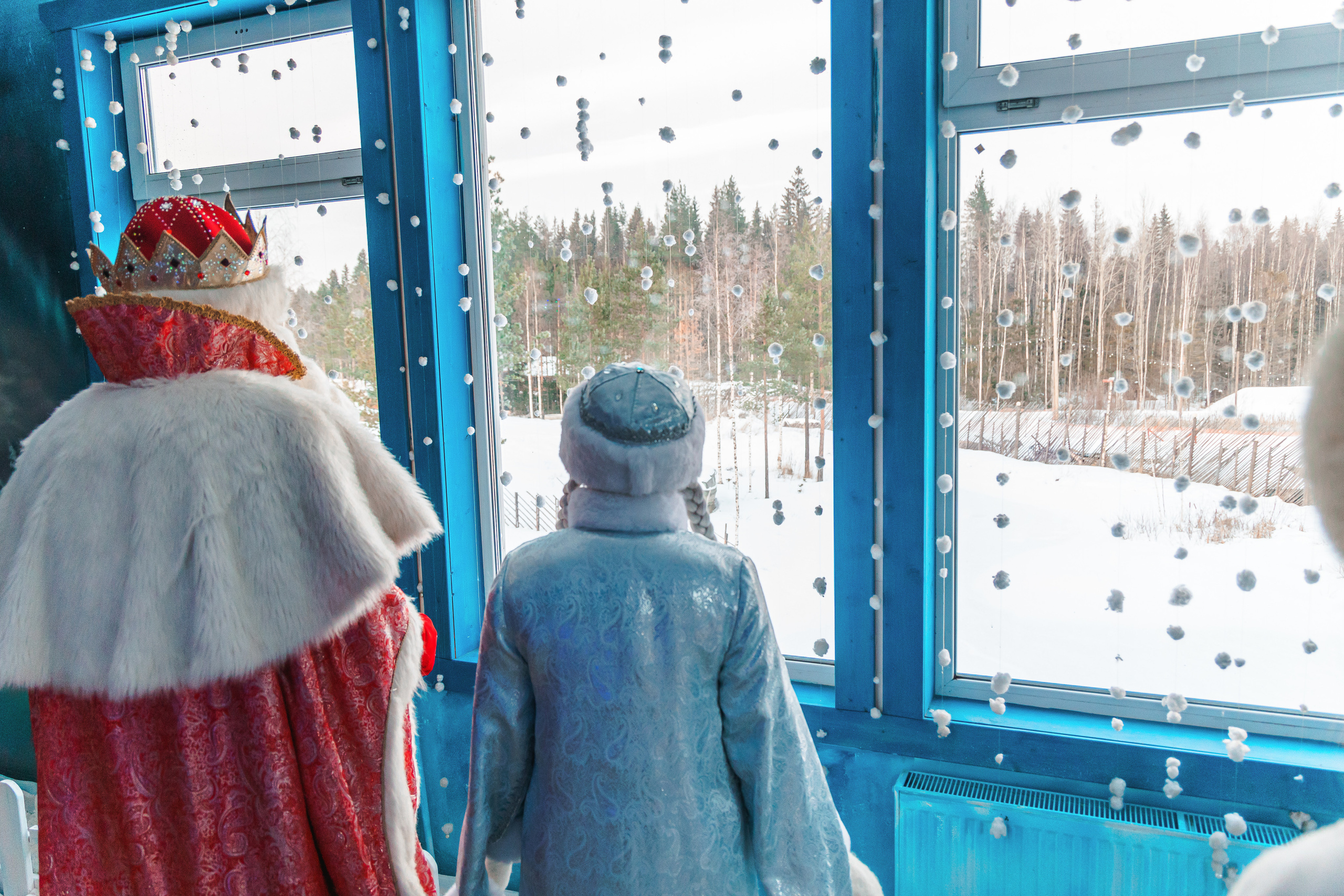 Встреча Деда Мороза и Лапландского Талвиукко.Резиденция Талвиукко. Свадебный фотограф в Хабаровске