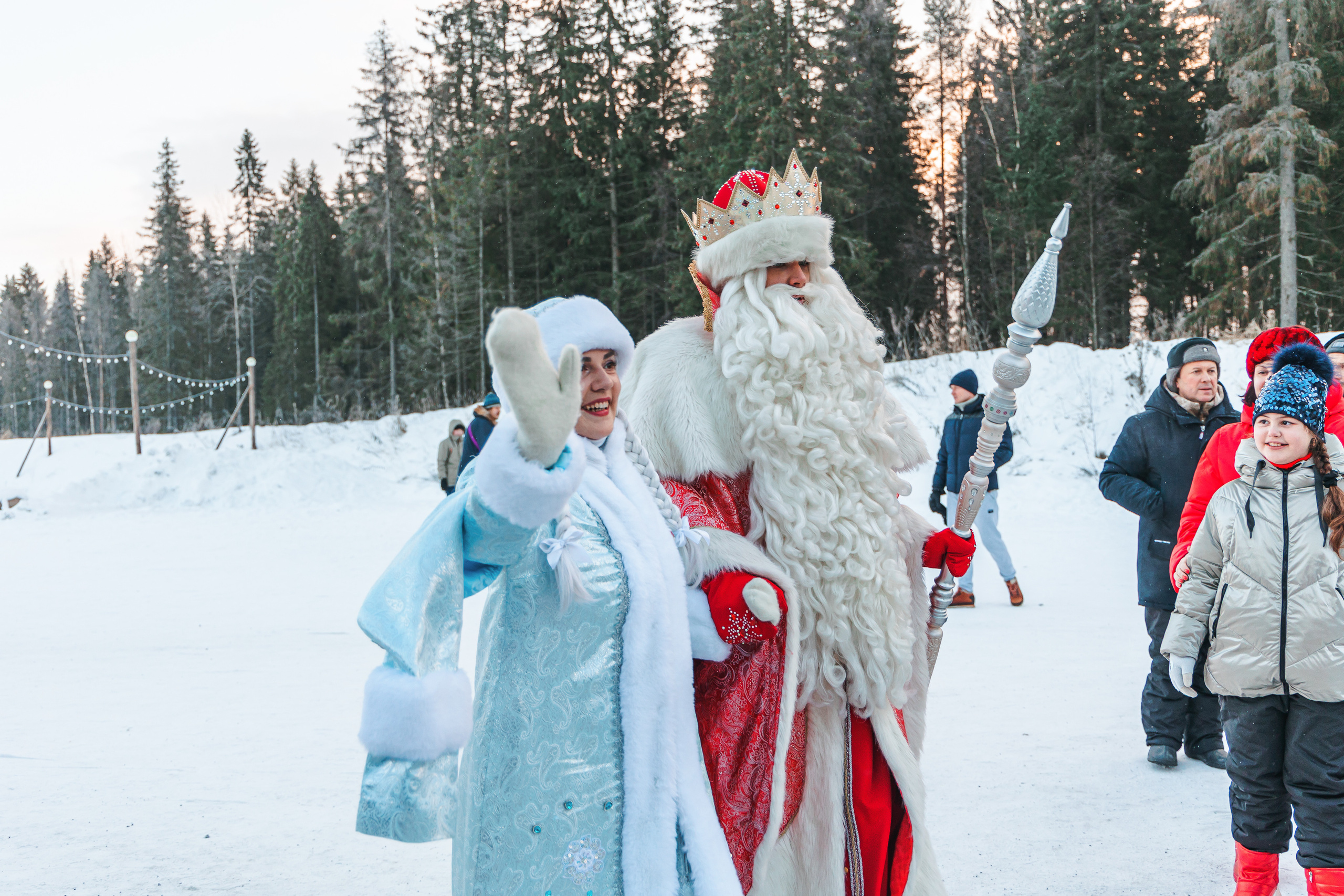 Встреча Деда Мороза и Лапландского Талвиукко.Резиденция Талвиукко. Свадебный фотограф в Хабаровске