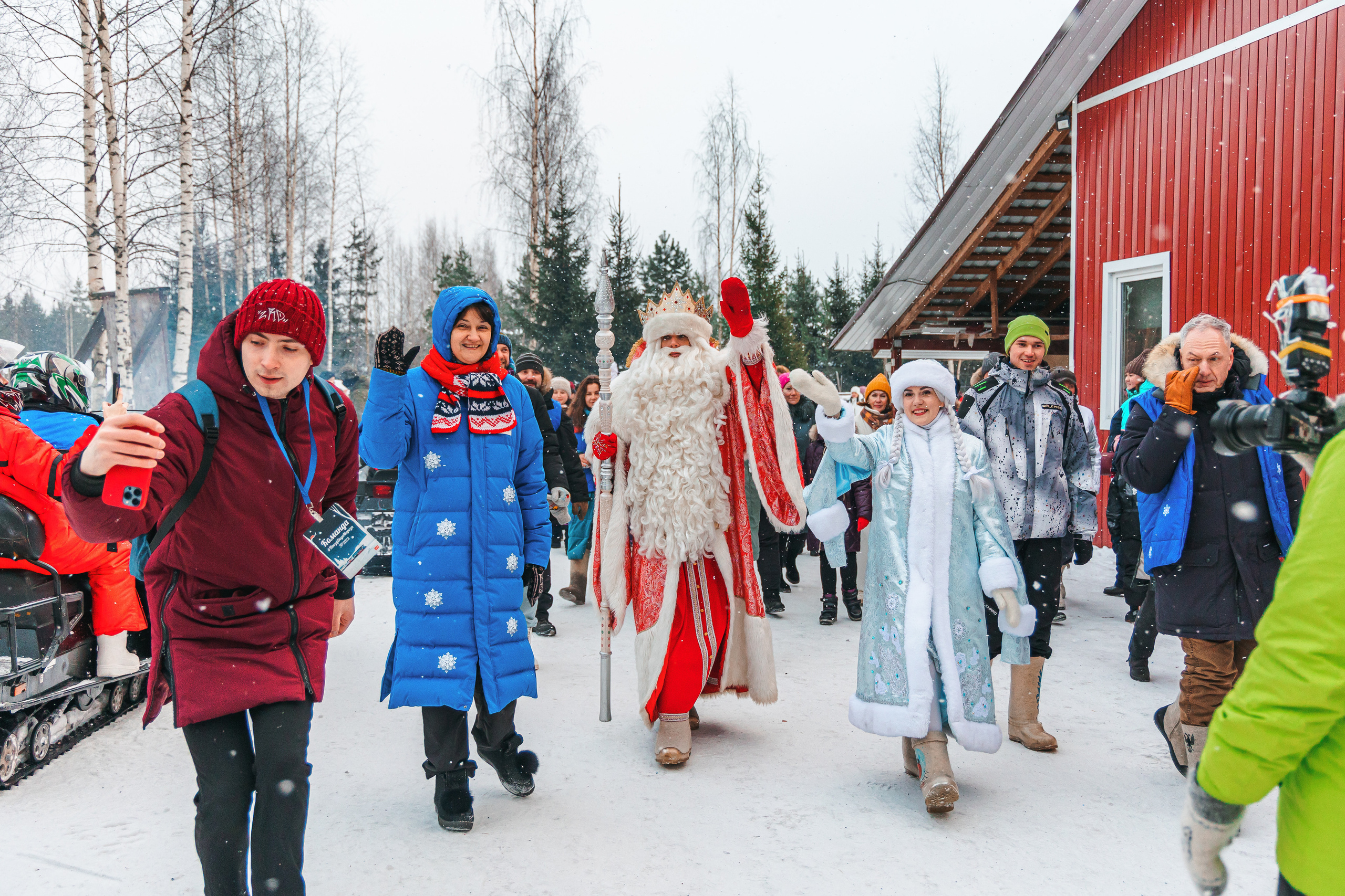 Встреча Деда Мороза и Лапландского Талвиукко.Резиденция Талвиукко. Свадебный фотограф в Хабаровске