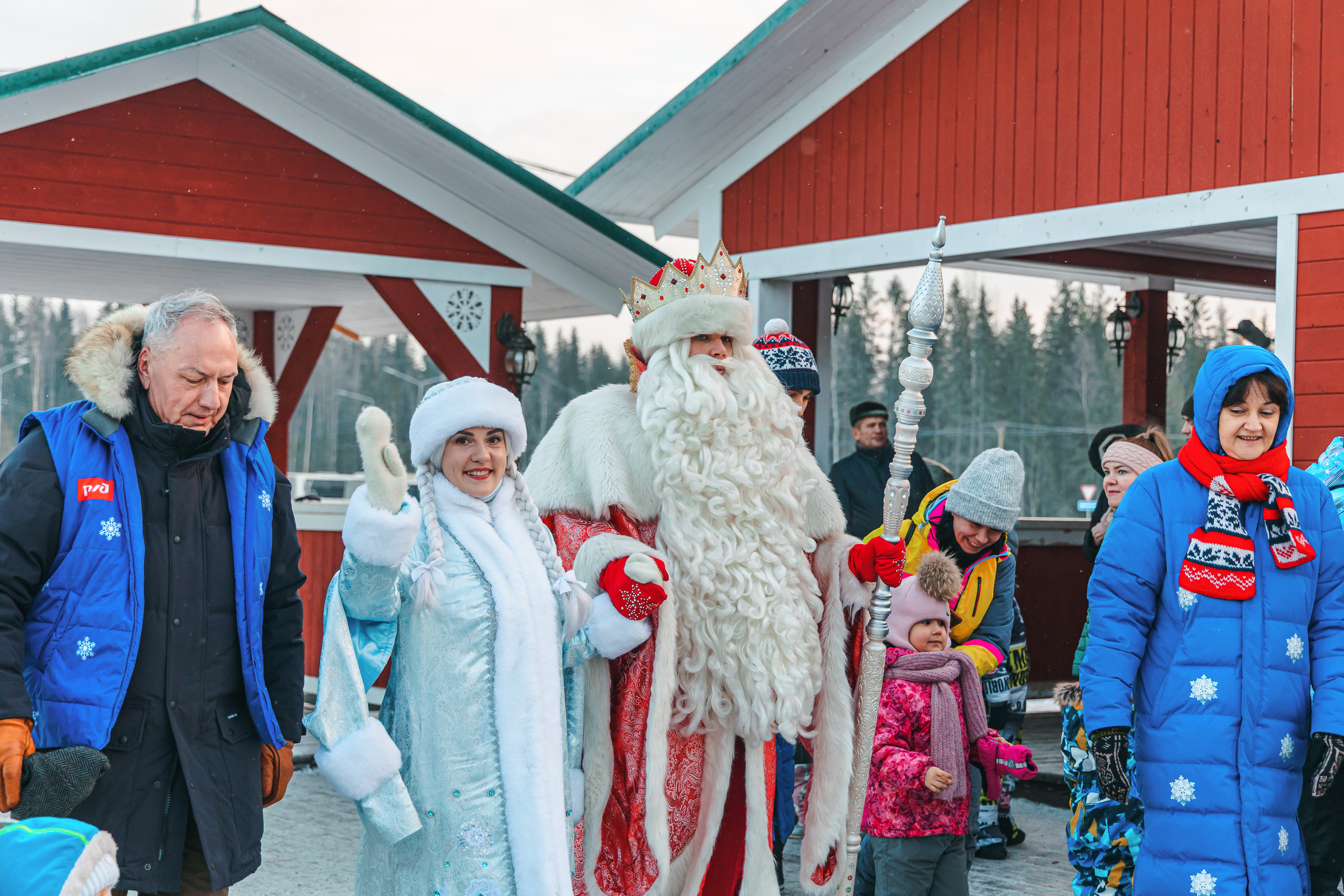 Встреча Деда Мороза и Лапландского Талвиукко.Резиденция Талвиукко. Свадебный фотограф в Хабаровске