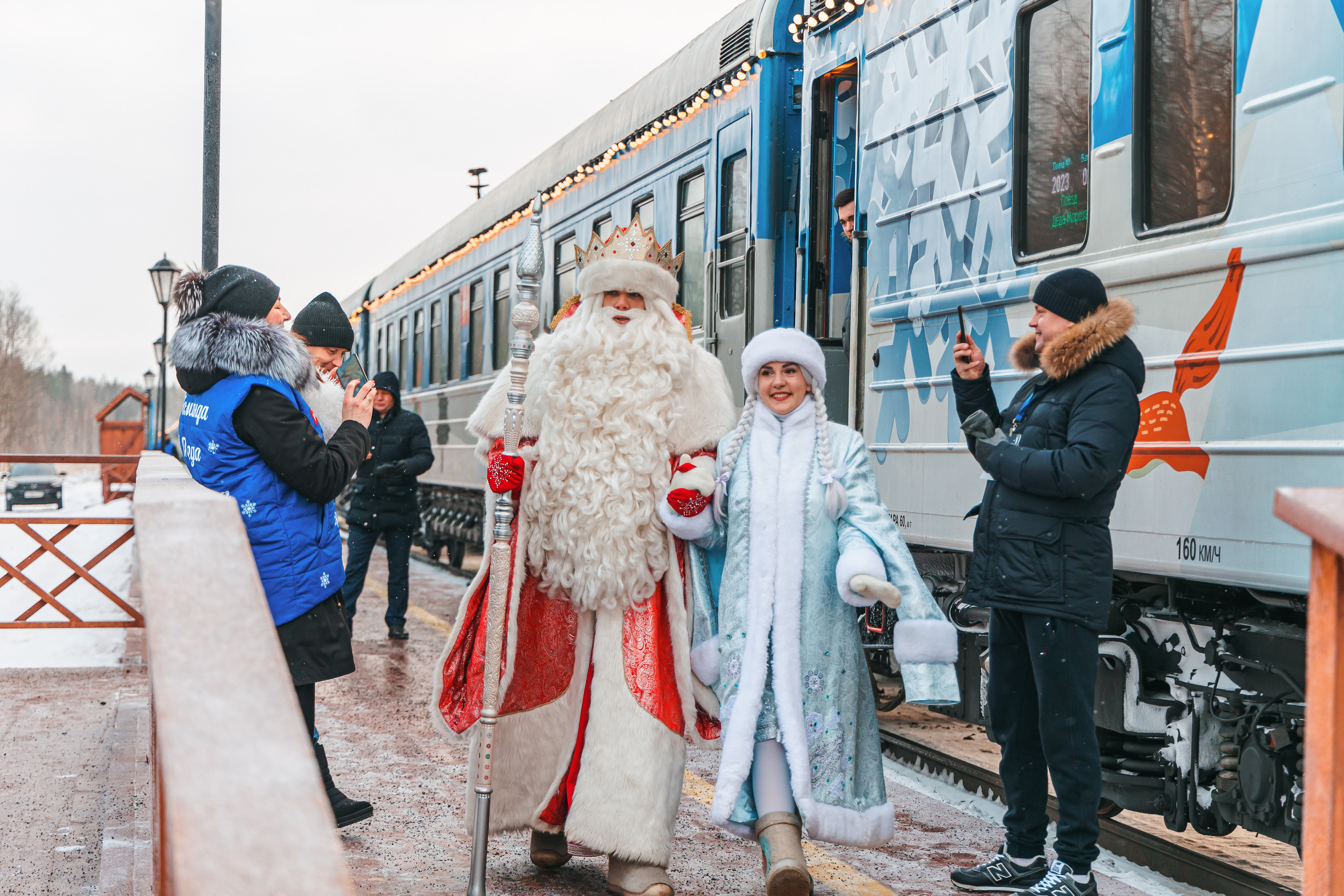 Встреча Деда Мороза и Лапландского Талвиукко.Резиденция Талвиукко. Свадебный фотограф в Хабаровске