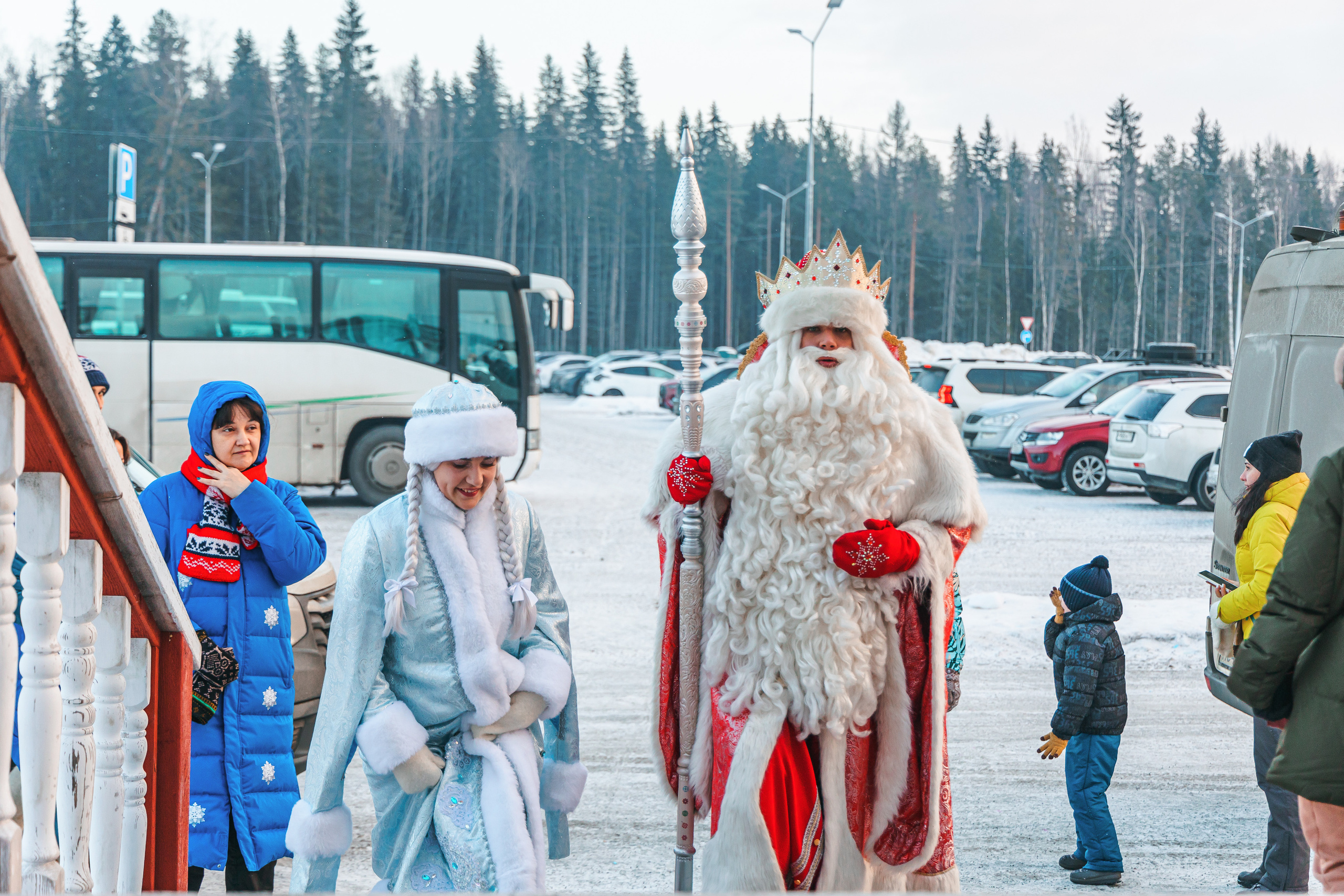 Встреча Деда Мороза и Лапландского Талвиукко.Резиденция Талвиукко. Свадебный фотограф в Хабаровске