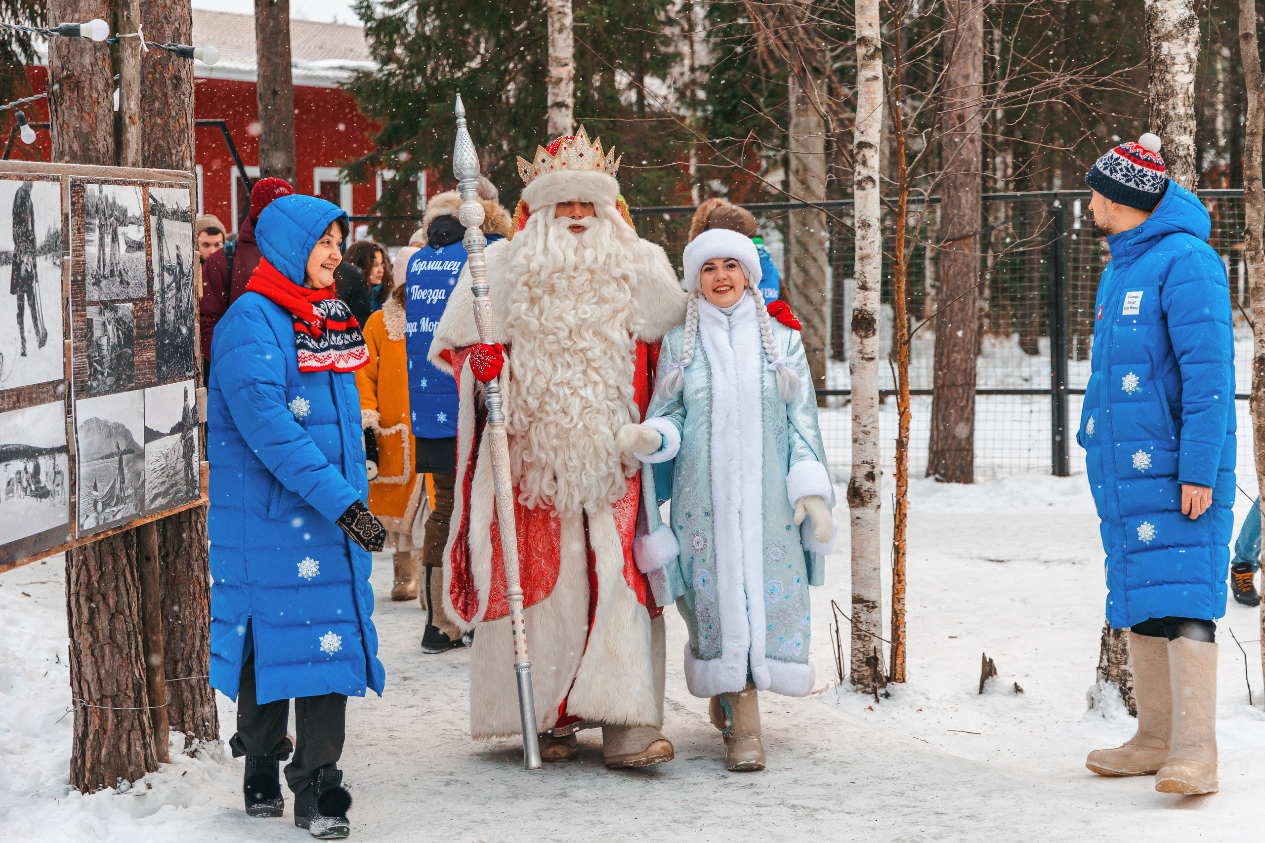 Встреча Деда Мороза и Лапландского Талвиукко.Резиденция Талвиукко. Свадебный фотограф в Хабаровске