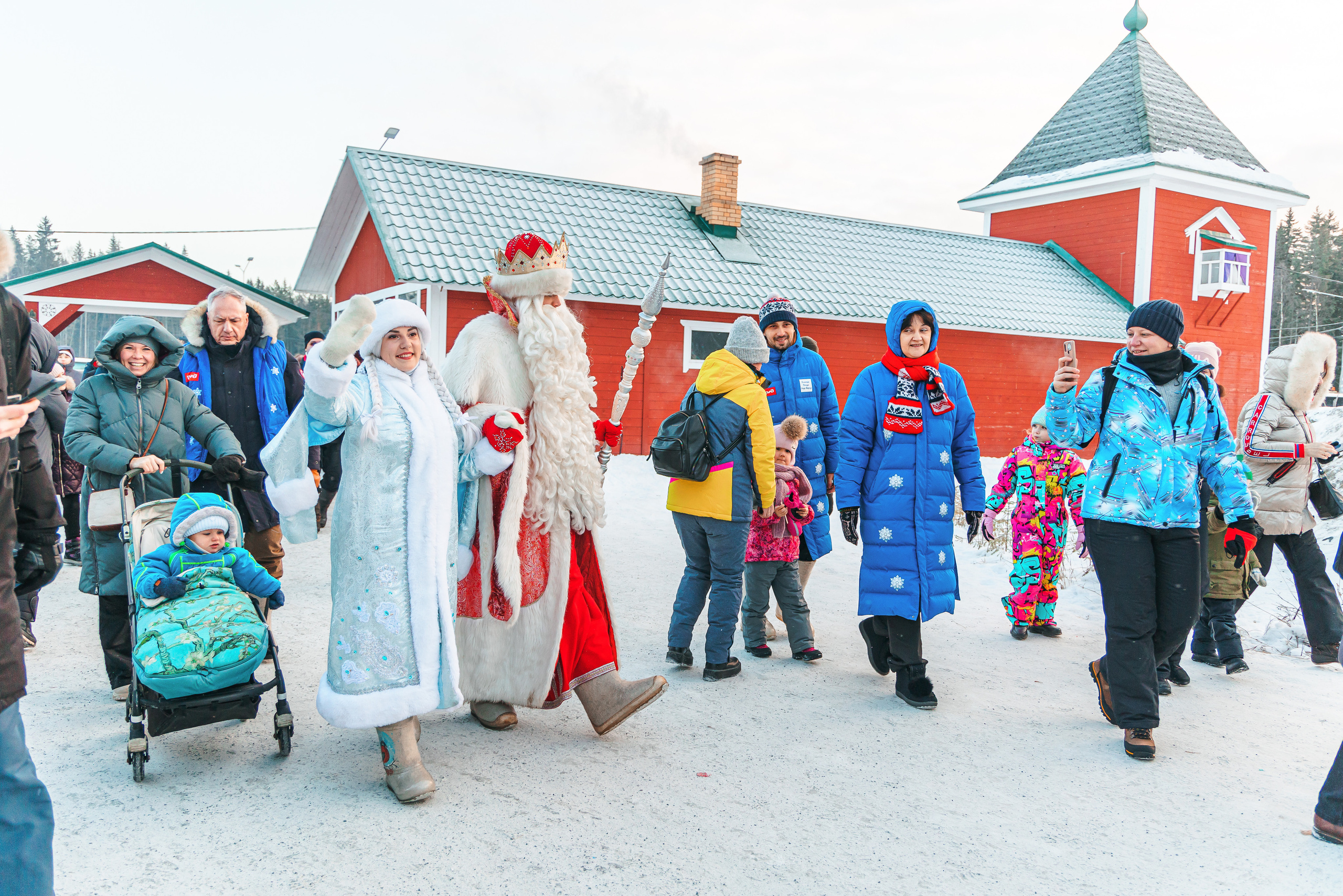 Встреча Деда Мороза и Лапландского Талвиукко.Резиденция Талвиукко. Свадебный фотограф в Хабаровске