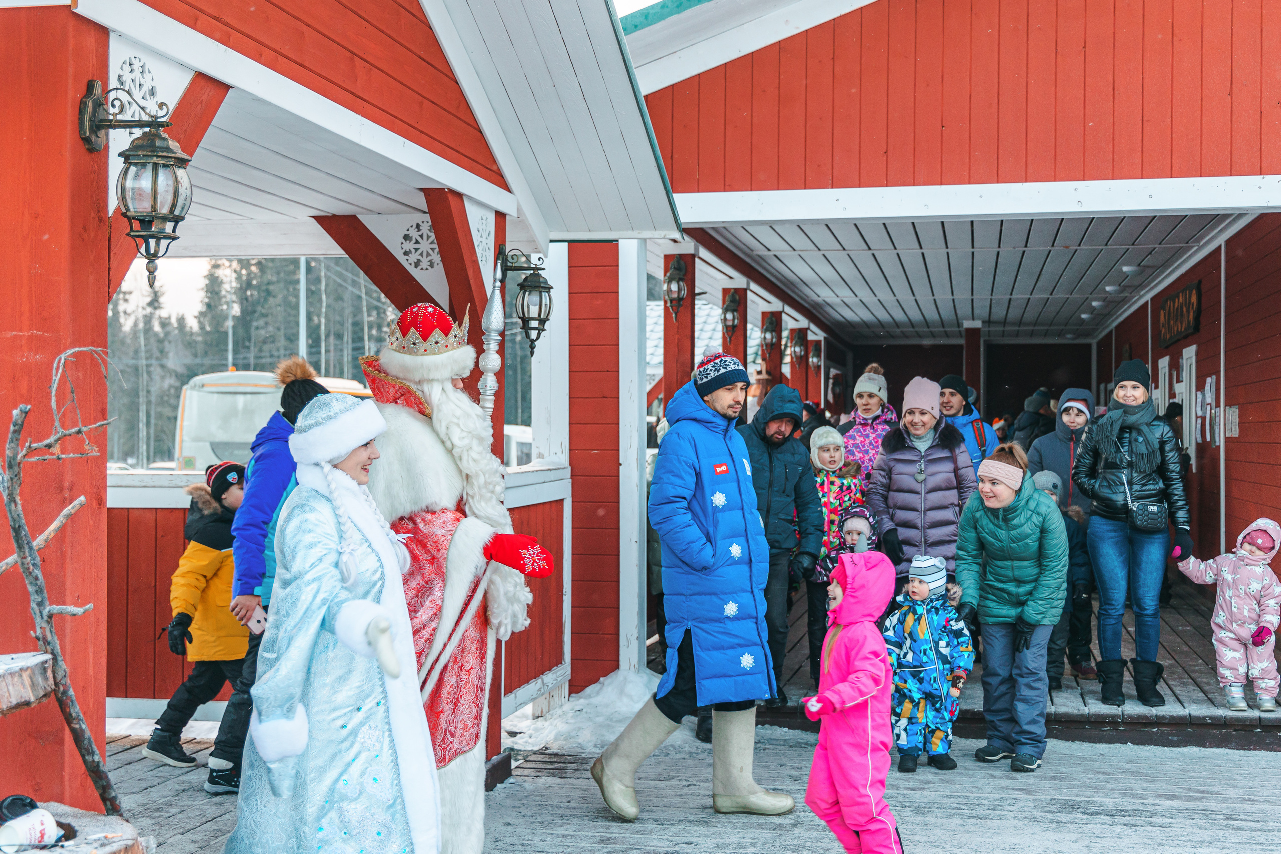 Встреча Деда Мороза и Лапландского Талвиукко.Резиденция Талвиукко. Свадебный фотограф в Хабаровске