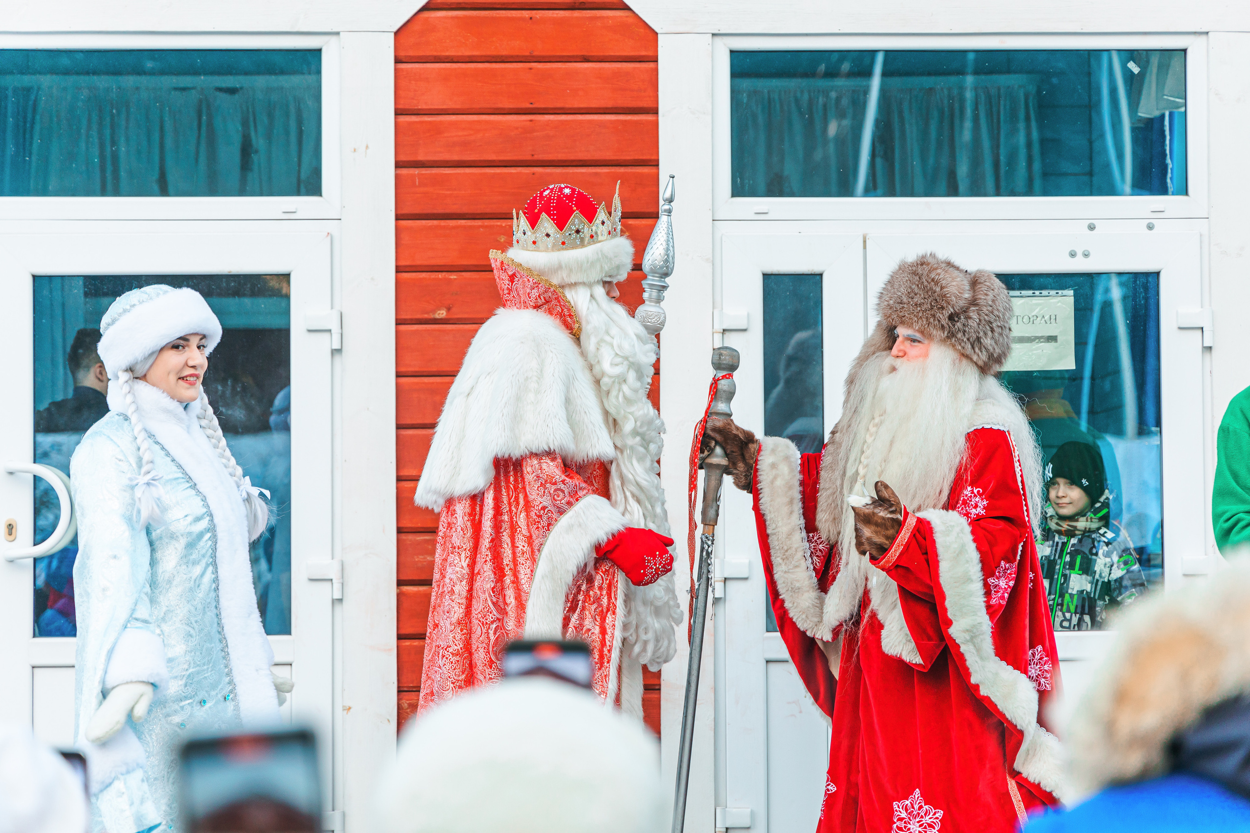 Встреча Деда Мороза и Лапландского Талвиукко.Резиденция Талвиукко. Свадебный фотограф в Хабаровске