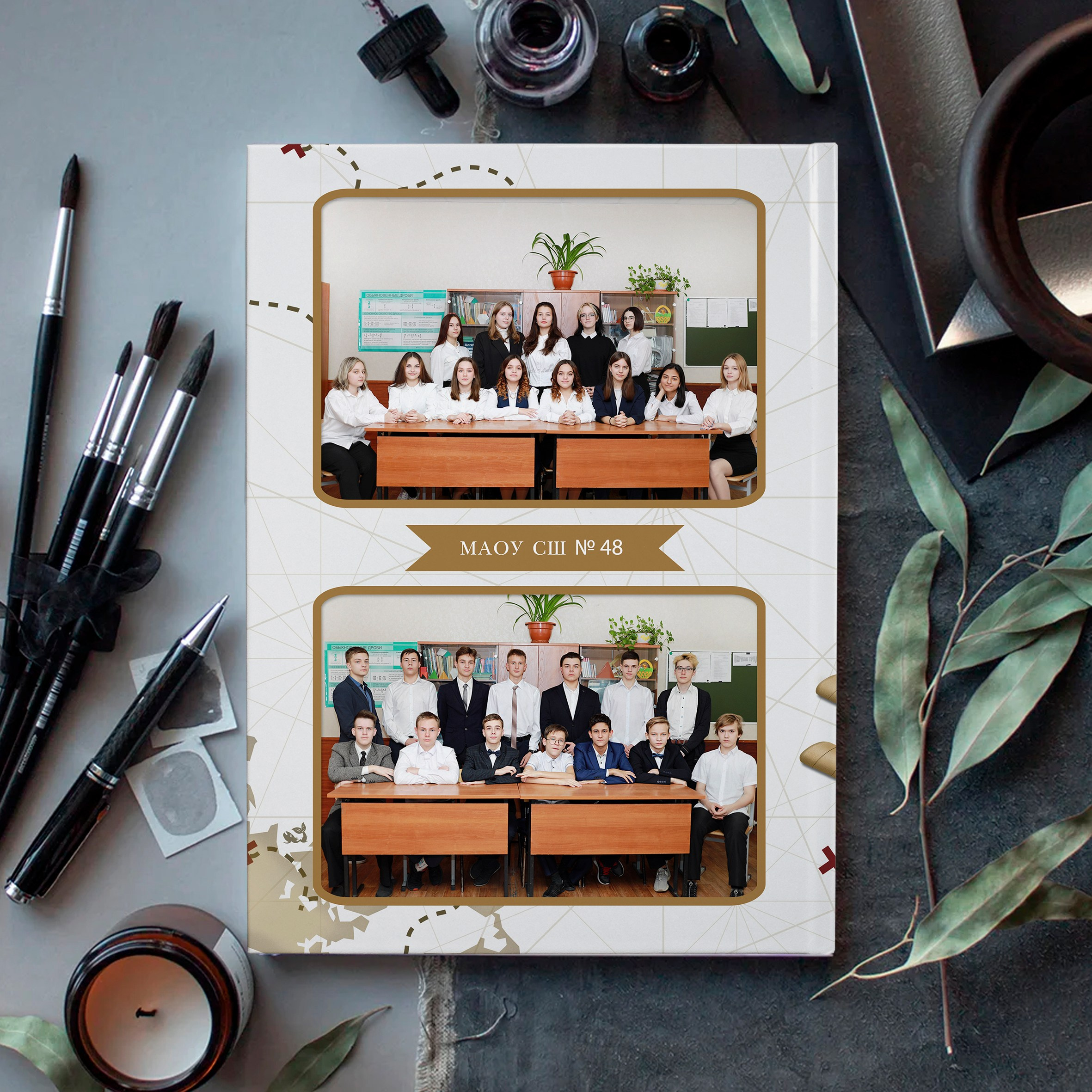 Фотопапка 1 разворот НШк. Medlori fotobook Выпускные альбомы в Липецке Лариса Медведева