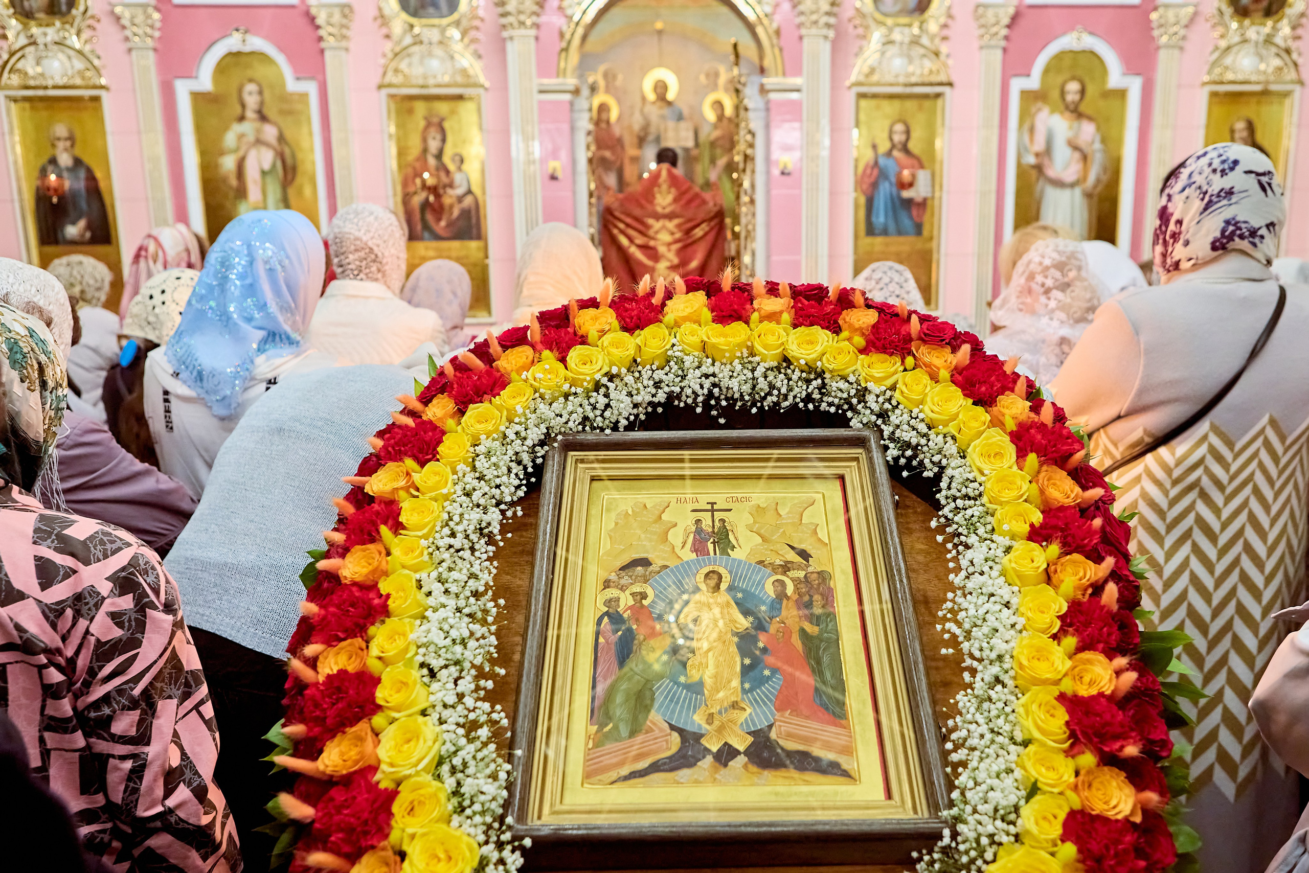 Пасхальная праздничная Икона. Пасха. Храм Преподобного Серафима Саровского г. Дзержинск