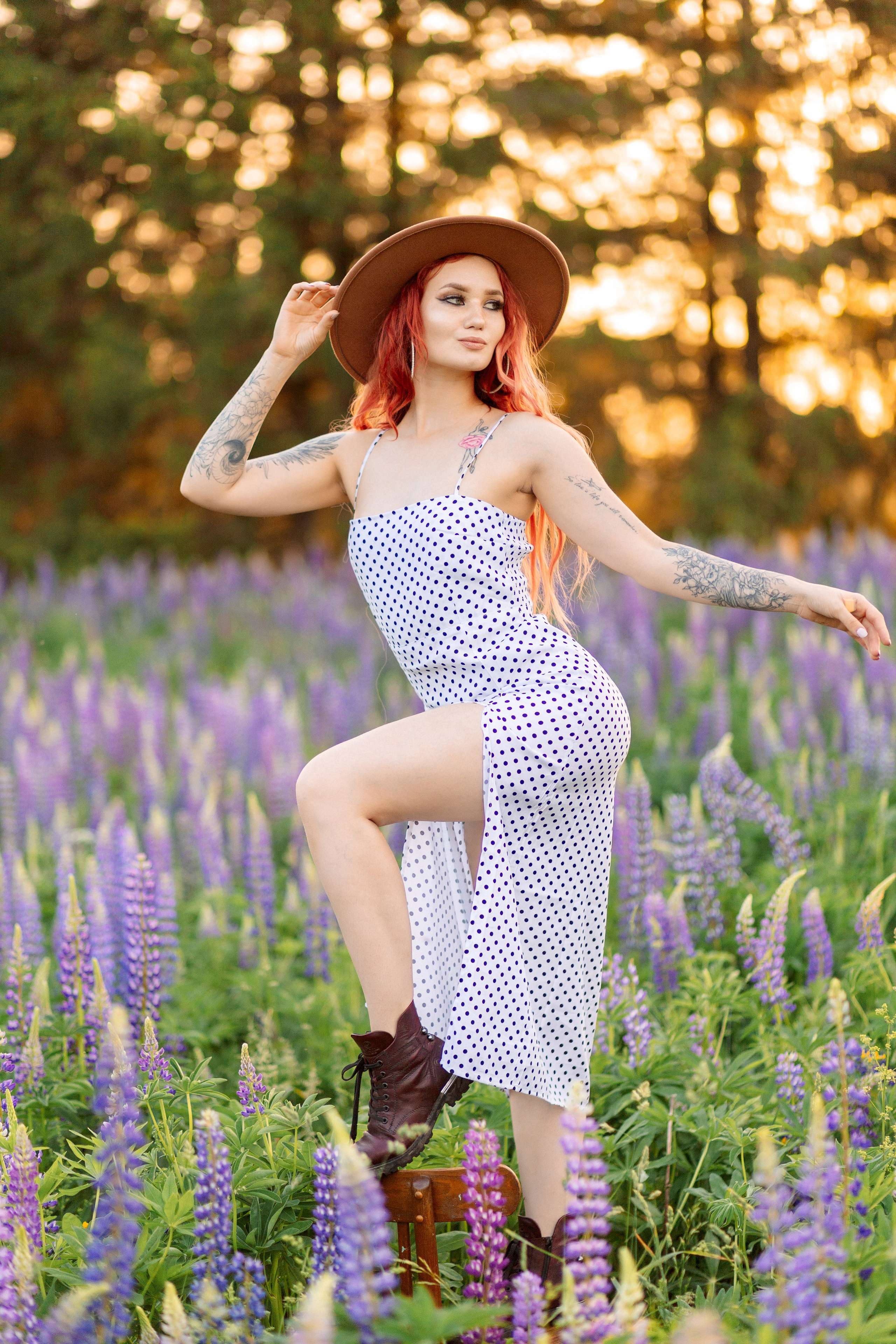 Люпиновая Фотосессия на закате. Профессиональный фотограф в Ижевске Леша Петров