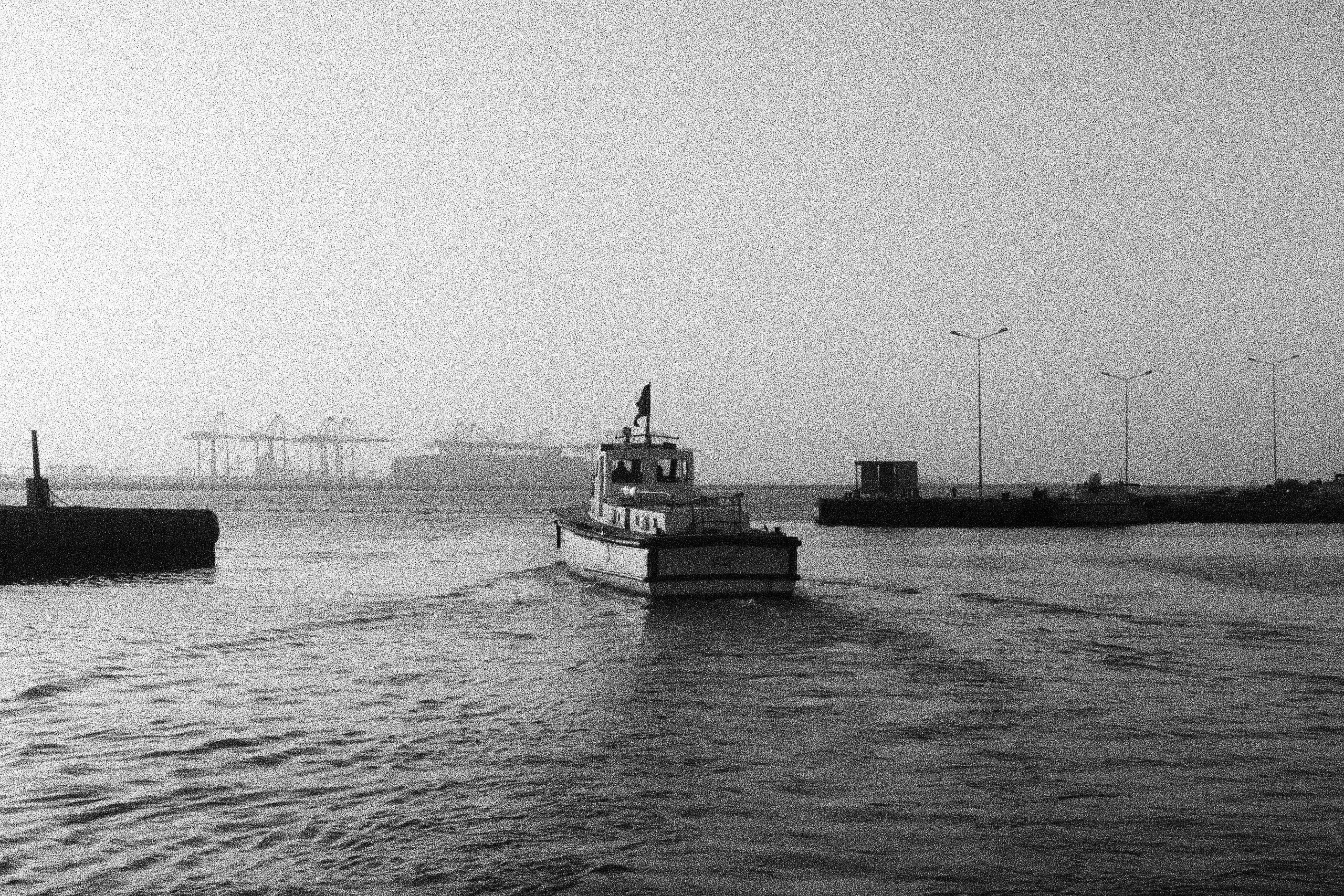 морской пейзаж. . морской порт