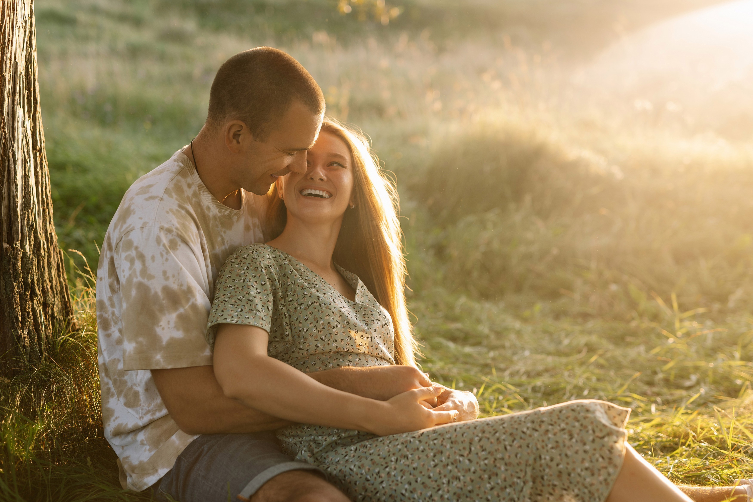 Фотосессия на закате на фоне природы для Инны и Максима. Свадебный фотограф в Тамбове Павел Четвертков