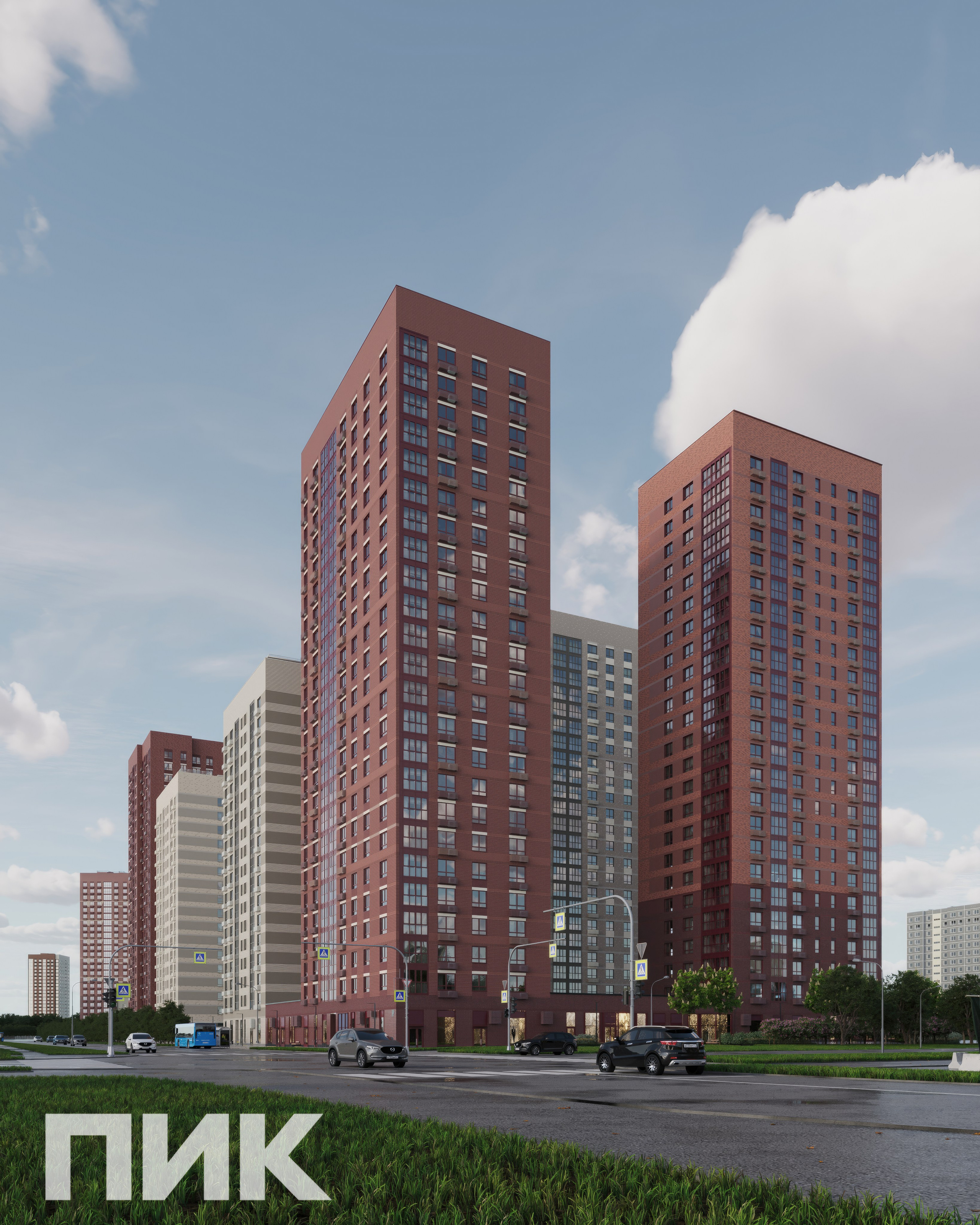 ЖК Гольяново 2.1, Москва. 3D визуализация интерьера и архитектурной среды