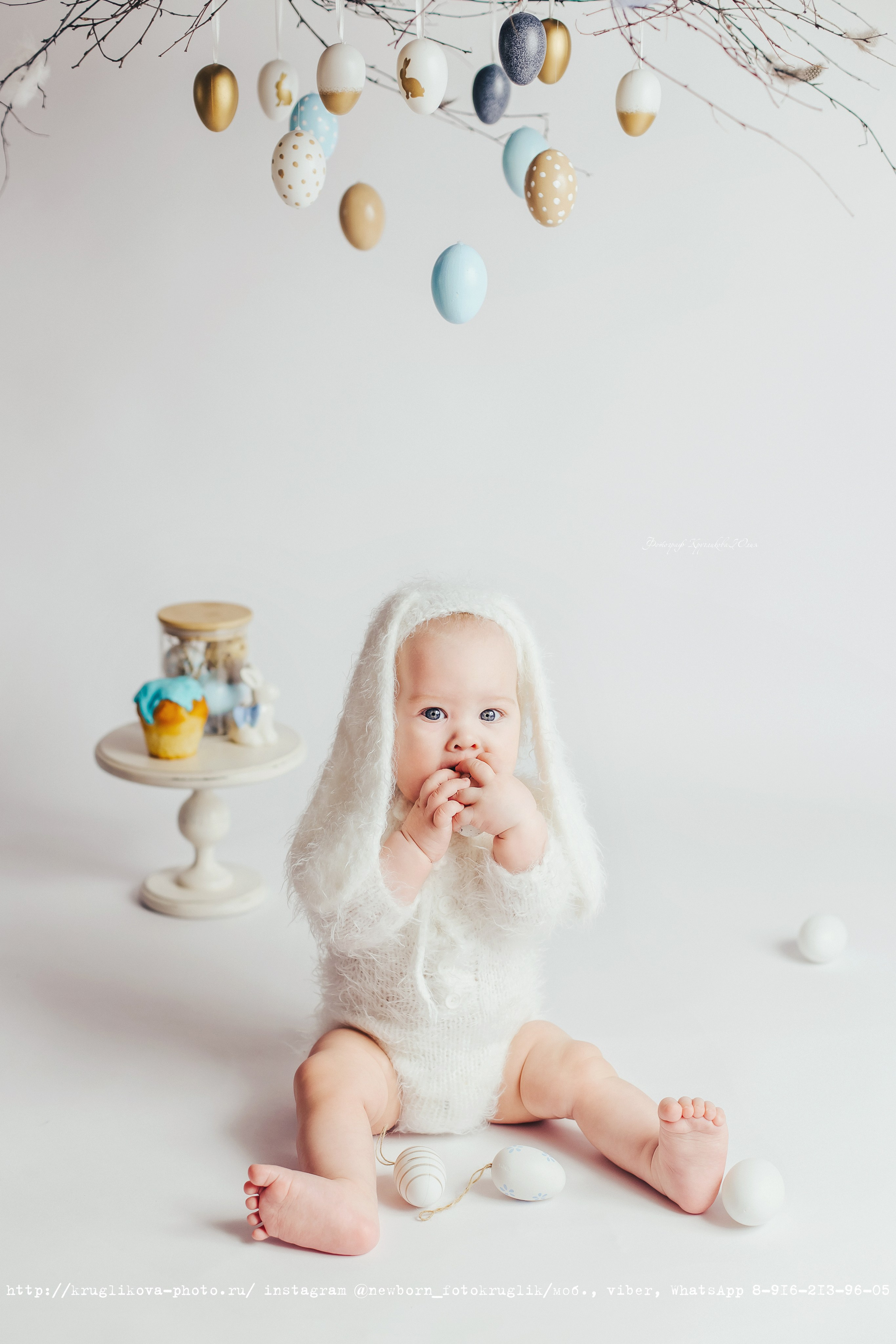 Пасхальная фотосессия для малыша до года. Фотограф новорожденных и детский в Сергиевом Посаде Кругликова Юлия