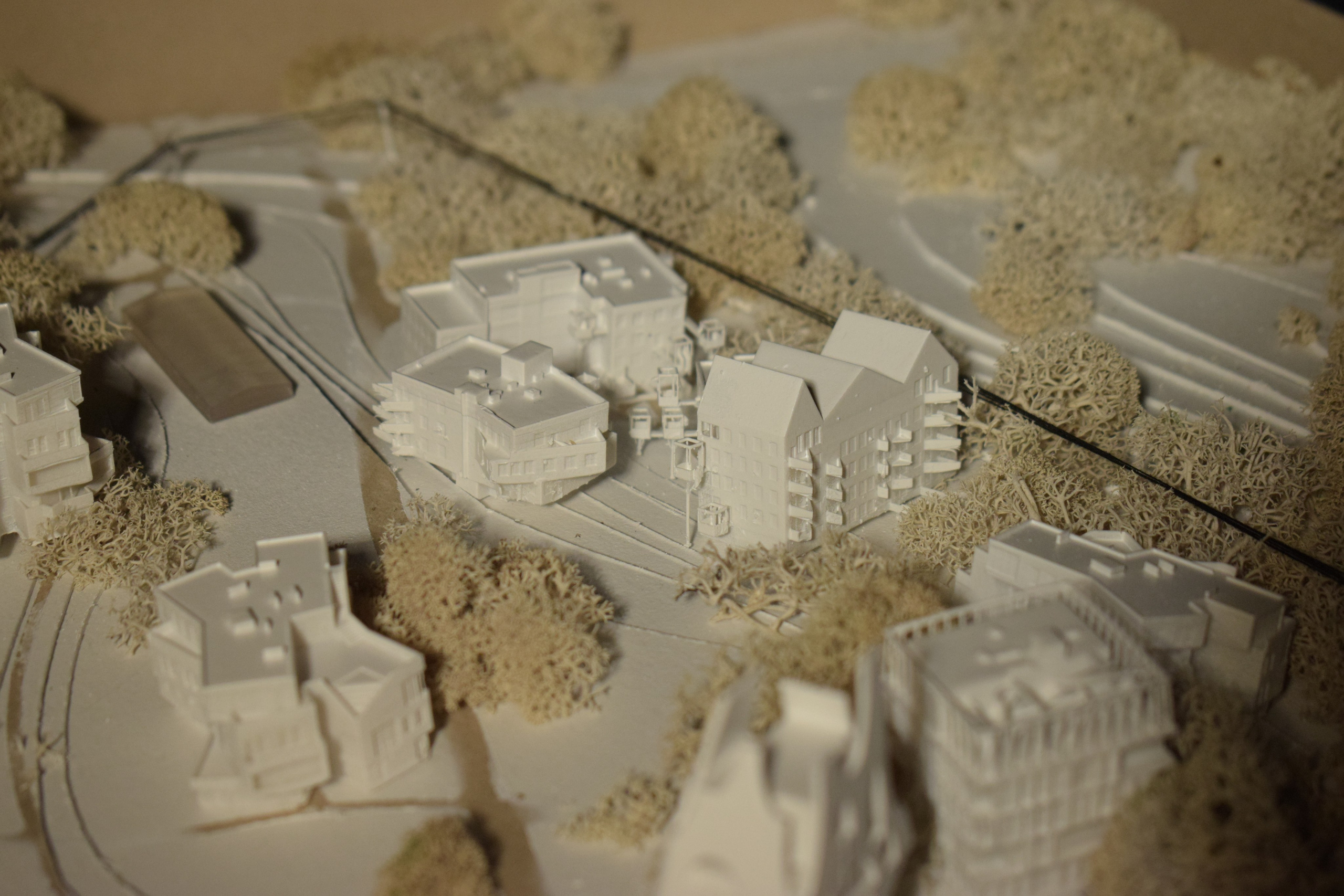 Курсовой макет поселка для студентов МАРХИ часть3. 3D печать